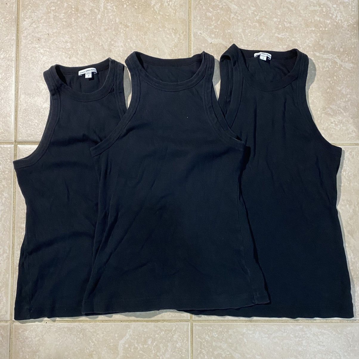 James Perse High Neck Ribbed Cotton Tank Tops Size M / US 6-8 / IT 42-44 - 4 Thumbnail