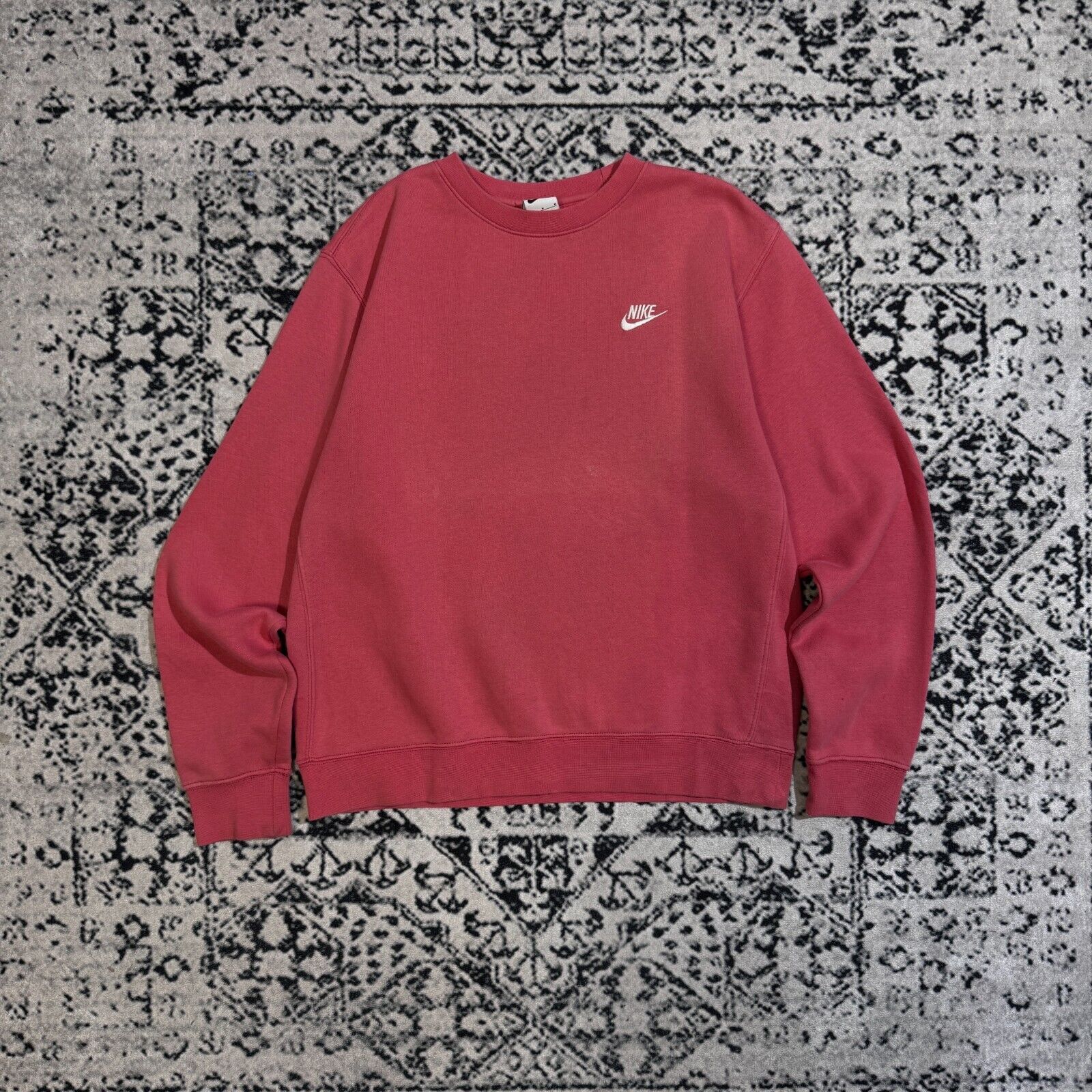 Nike × Vintage Vintage Nike Unisex Pink Cotton Sweatshirt Size M Size US M / EU 48-50 / 2 - 1 Thumbnail