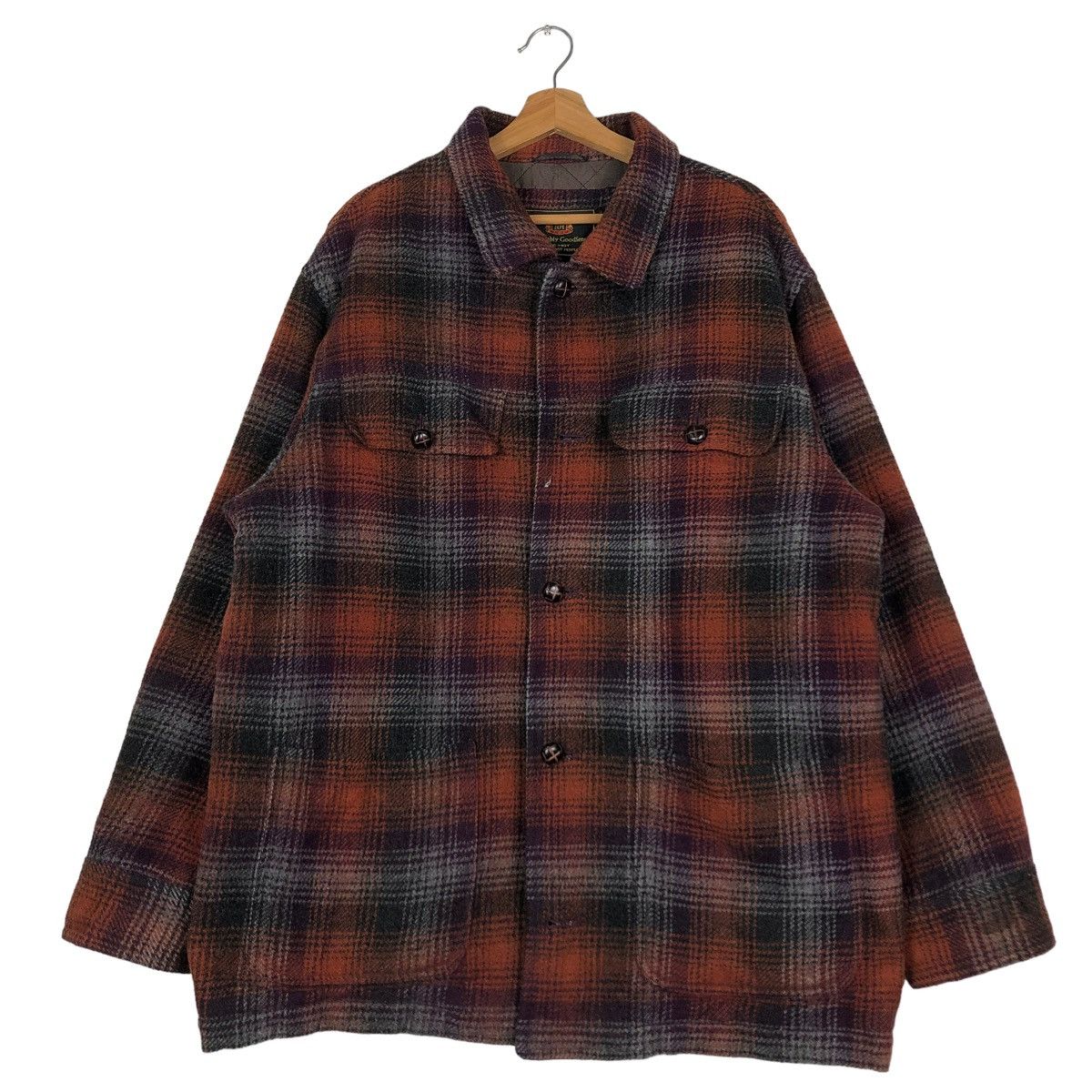 Flannel 🔥VINTAGE WOOL FLANNEL JACKET ZIPPER BE-HOT ISSEY MIYAKE Size US L / EU 52-54 / 3 - 1 Thumbnail