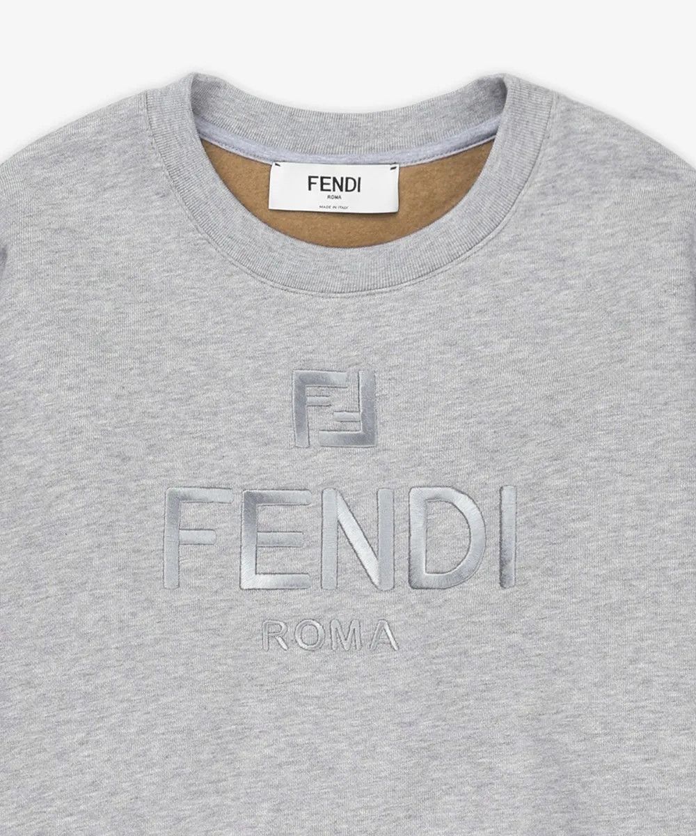 Fendi o1loc1c1225 FS9648 Knitted Fabric Sweater in Grey Melange Size S / US 4 / IT 40 - 3 Thumbnail