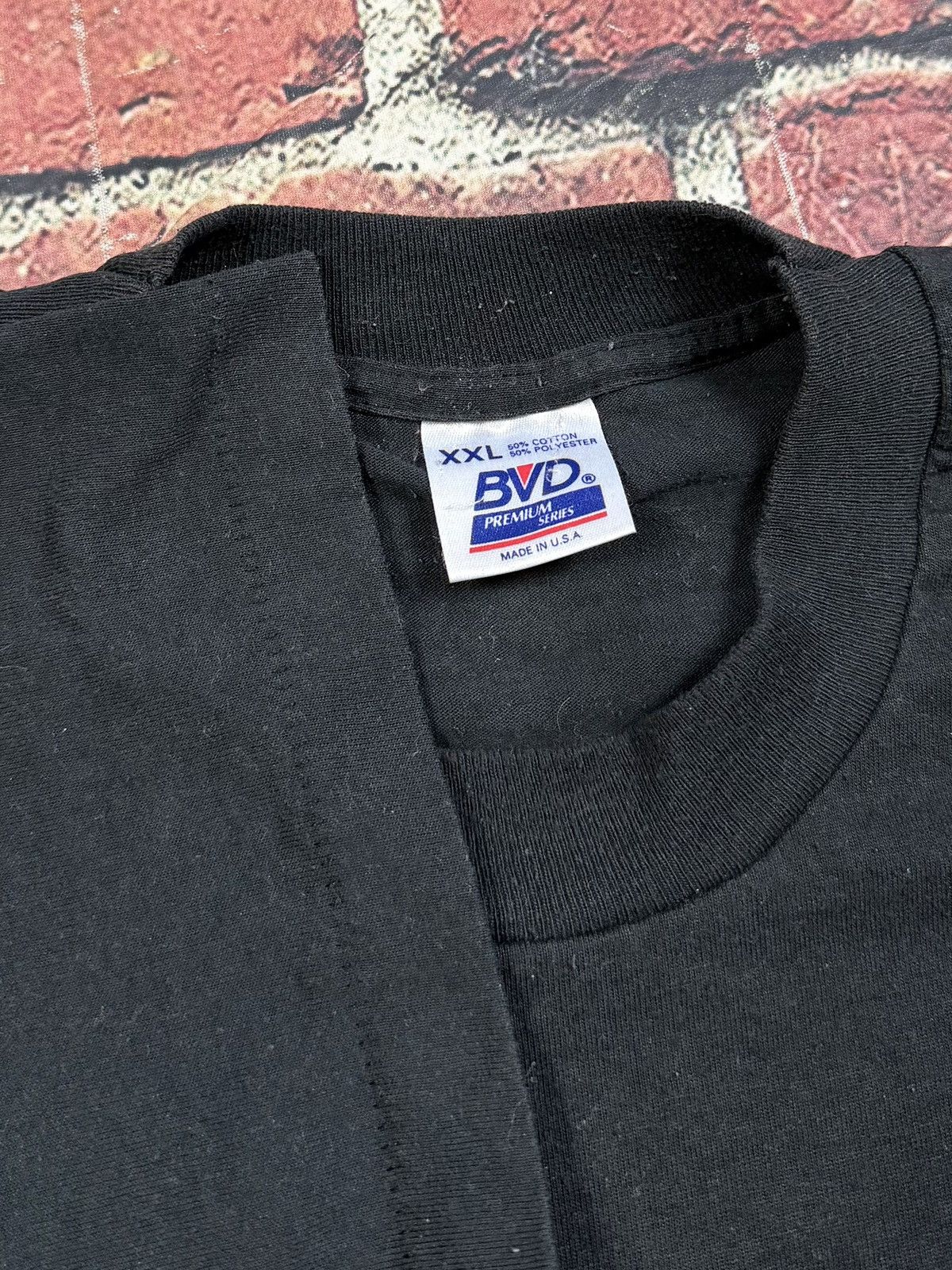 Other Vintage 90s BVD Blank Black Pocket T Shirt Single Stitch Size US XXL / EU 58 / 5 - 5 Thumbnail