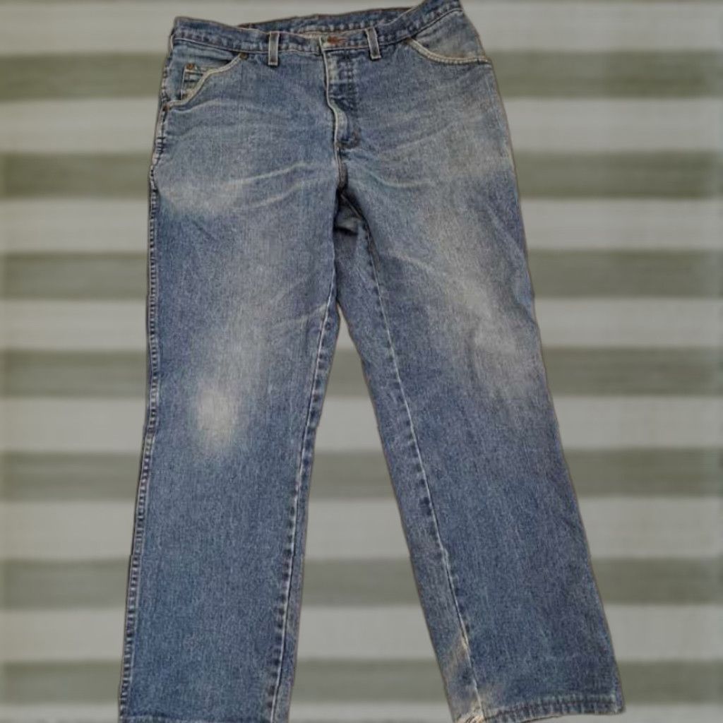 Lands' End VINTAGE Lands' End Denim Blue Jeans Men Pants 35 Regular Inseam 30 5-Pocket Denim Blue Size US 35 - 1 Thumbnail