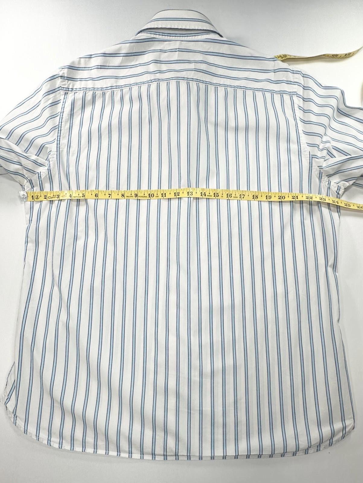American Eagle Outfitters American Eagle Striped Vintage Fit Button Up Shirt Blue XL Size US XL / EU 56 / 4 - 4 Thumbnail
