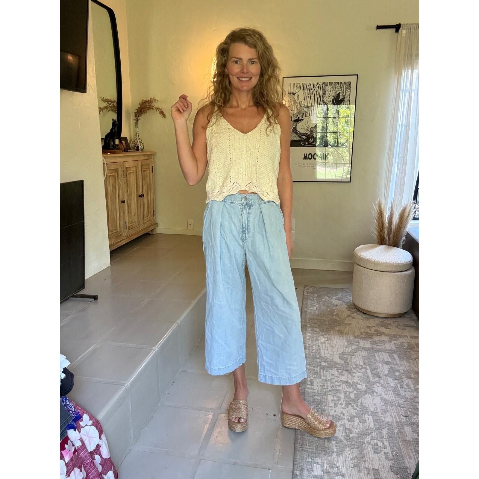 Other Anthropologie Cream Knit V-Neck Camisole Scalloped Hem L Size L / US 10 / IT 46 - 6 Thumbnail