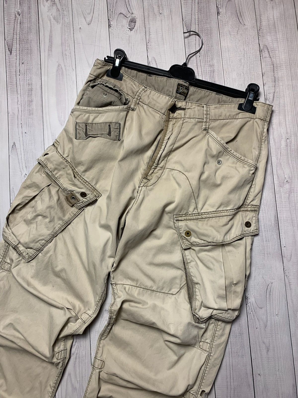 G-Star Vintage G Star Raw cargo pants multi pocket distressed Y2K Size US 33 - 3 Thumbnail