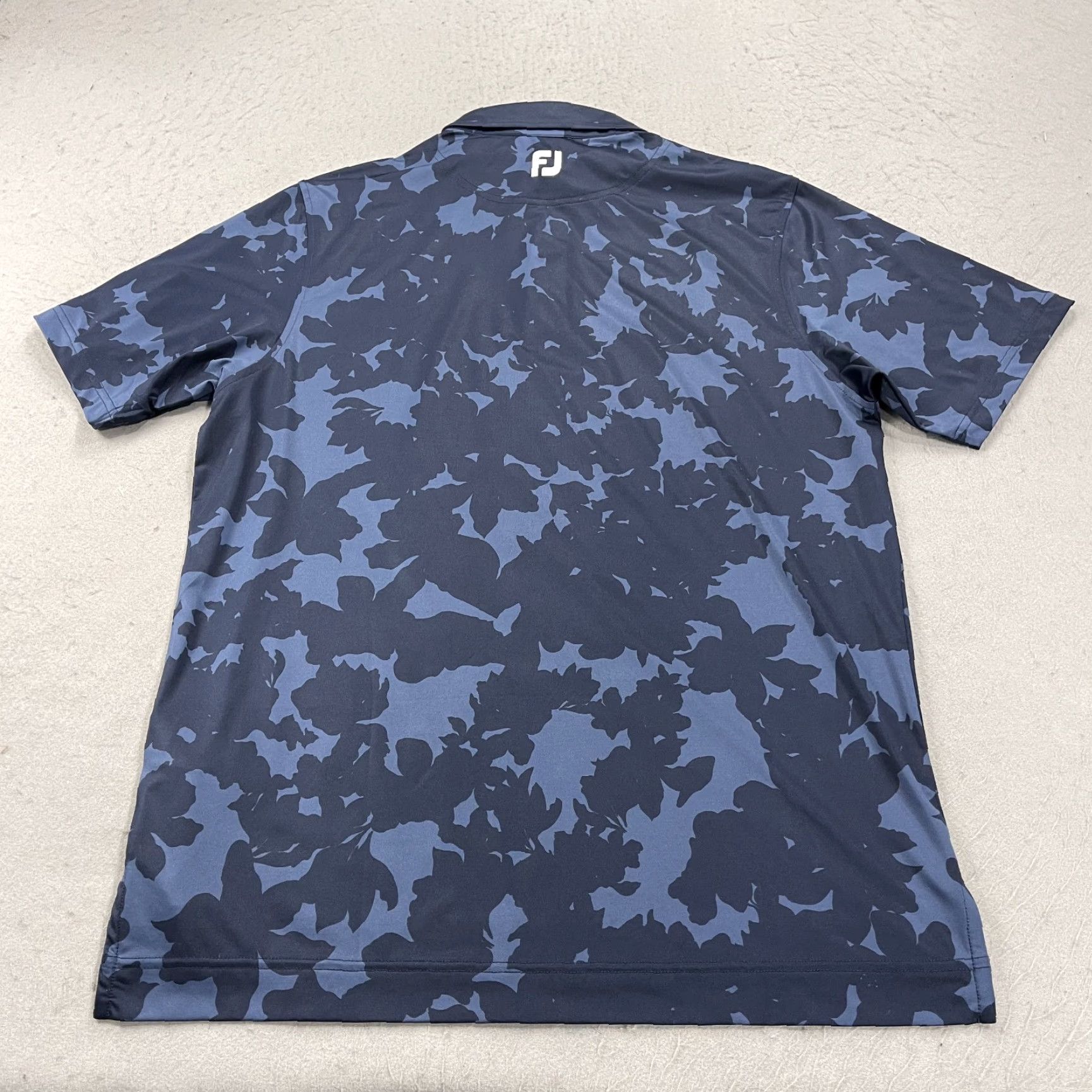 Footjoy FootJoy Polo Shirt Mens M Blue Floral Stretch Logo Golf Shirt Size US M / EU 48-50 / 2 - 6 Thumbnail
