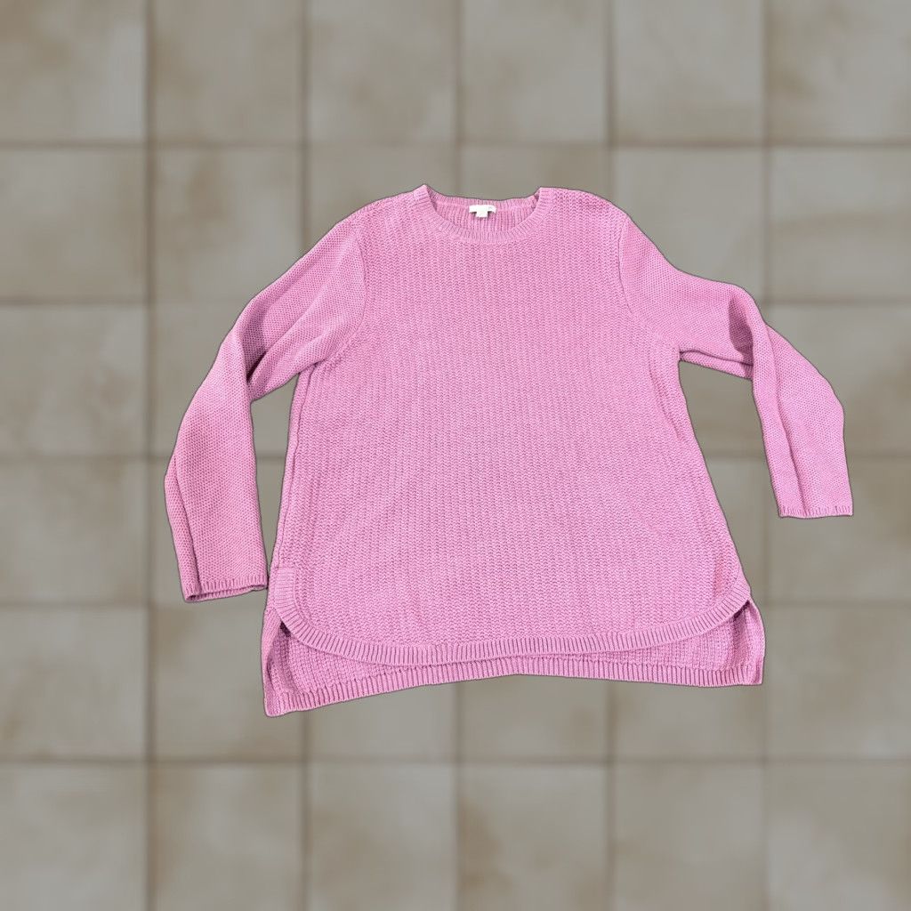 J. Jill J. Jill Sweater Womens L Purple Knit Crewneck Long Sleeve Cotton Blend Pullover Casual Size L / US 10 / IT 46 - 1 Thumbnail