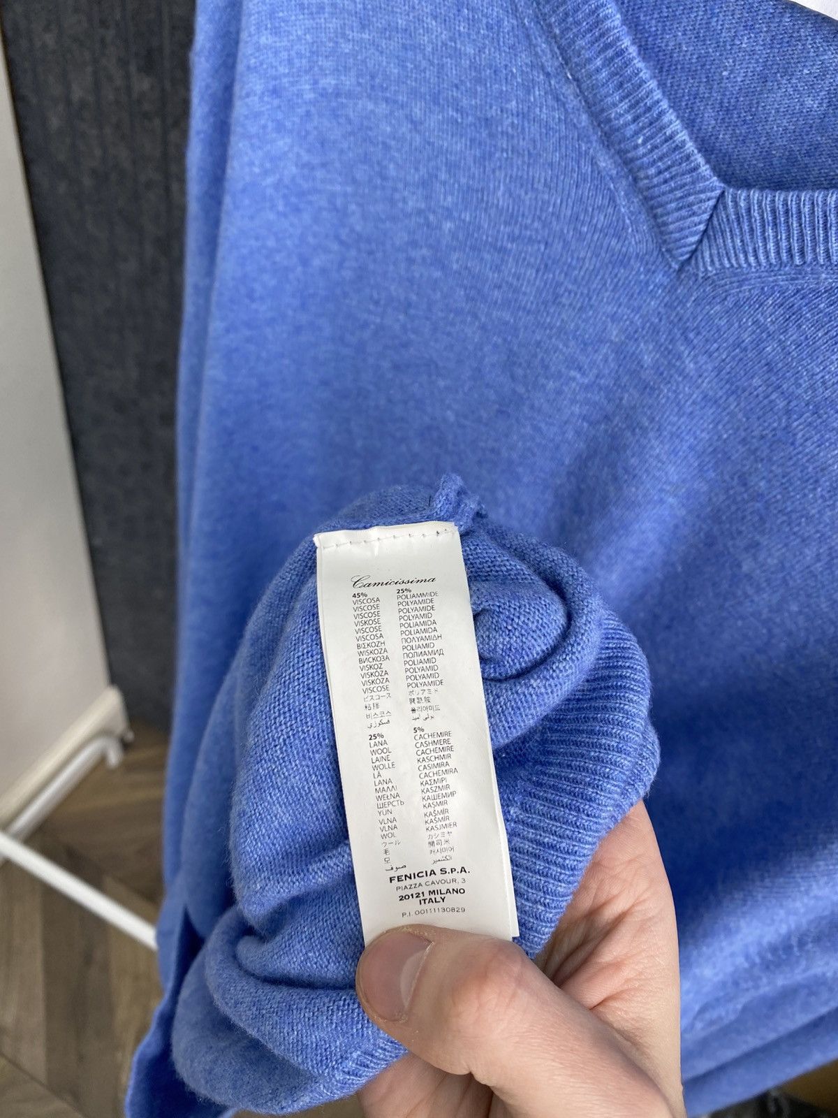 Other Vintage Lamicissima Blue V-Neck cashmere Sweater Knit Size US XXL / EU 58 / 5 - 6 Thumbnail