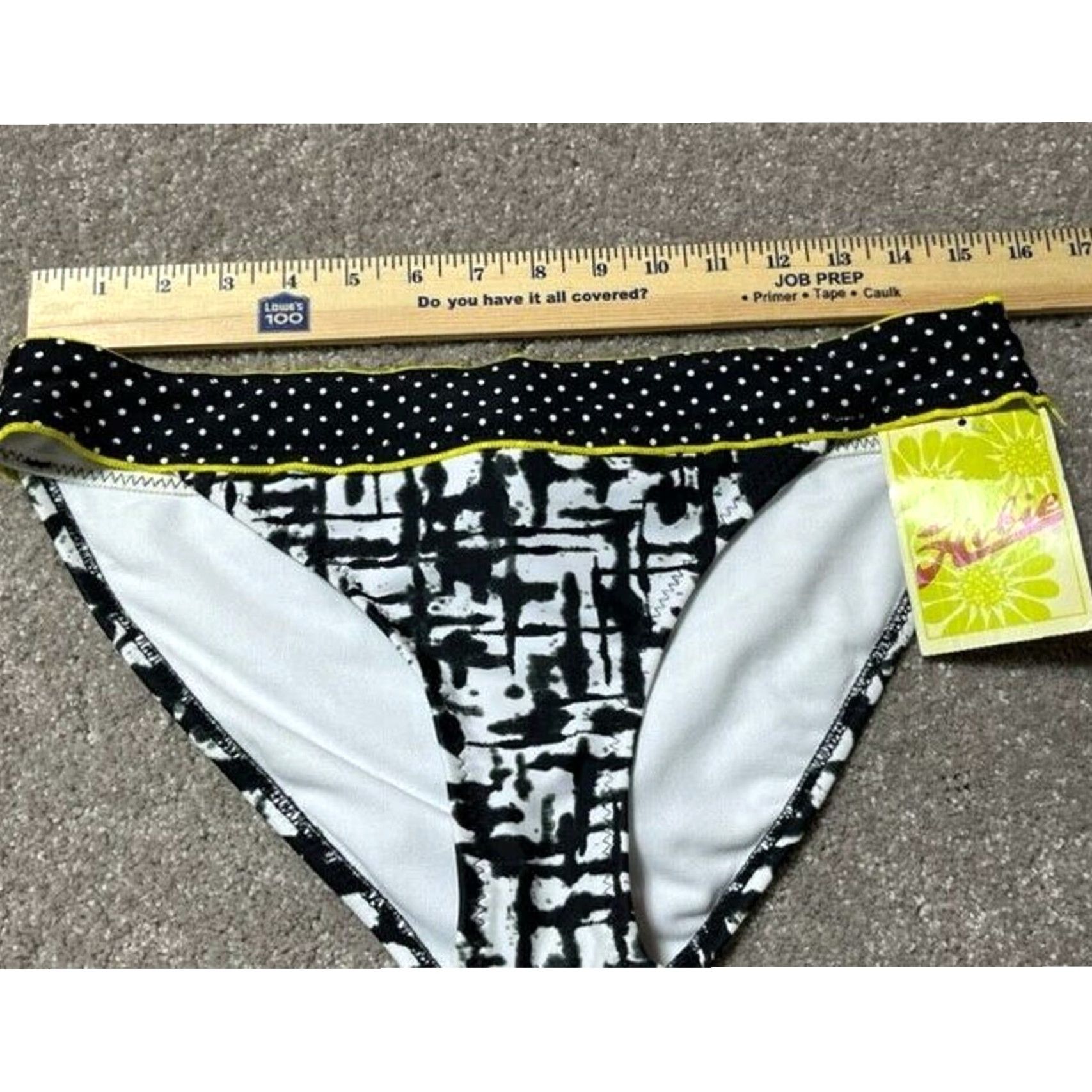 Vintage Hobie Hipster Bikini Swim Bottom XL Retro Pattern Geometric Geometric Pattern Athleisure Beach Women XL Black Hipster Bottoms Womens Size 40" / US 18 - 3 Thumbnail