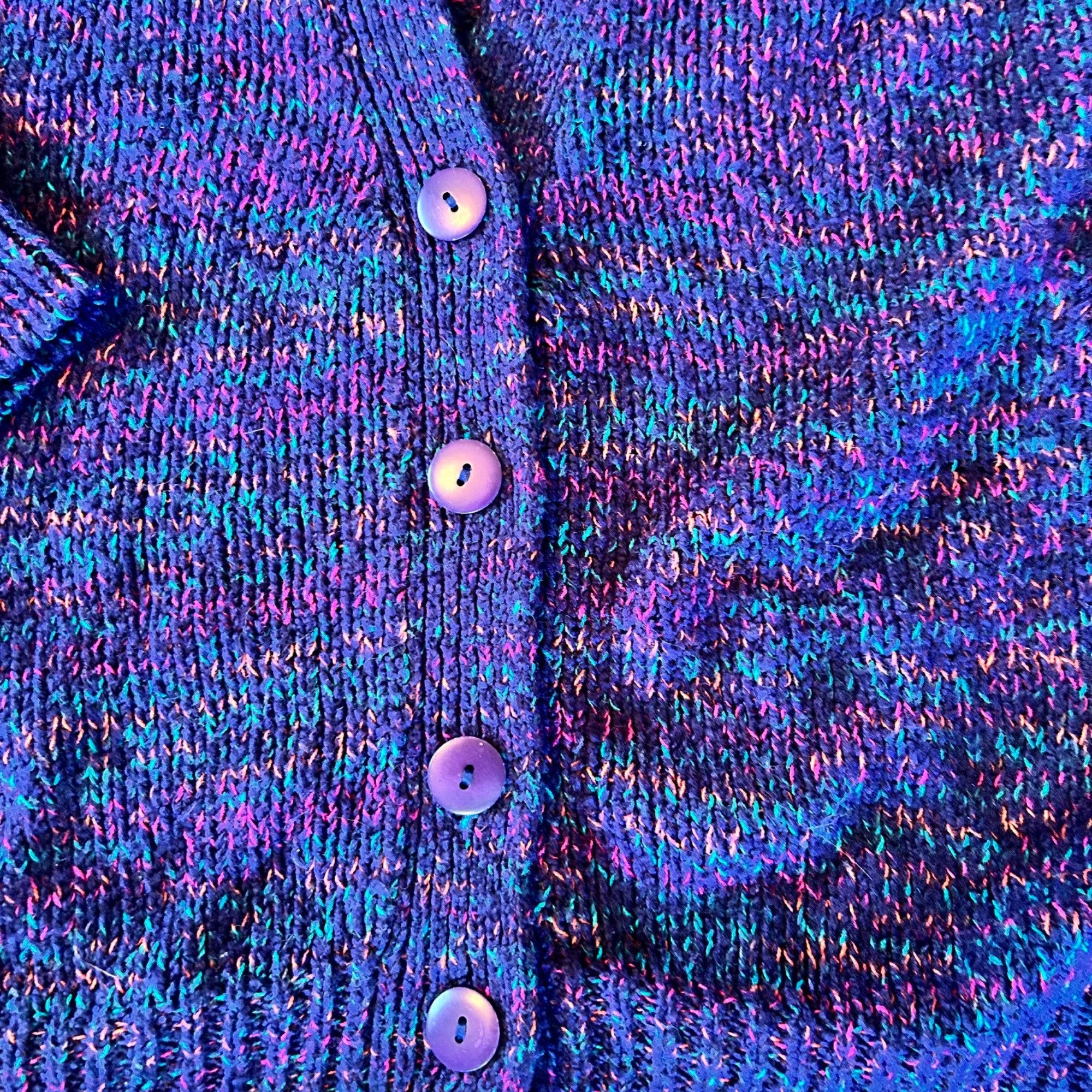 Vintage Vintage Victoria Jones Retro Speckled Cardigan Sweater Size L / US 10 / IT 46 - 4 Thumbnail