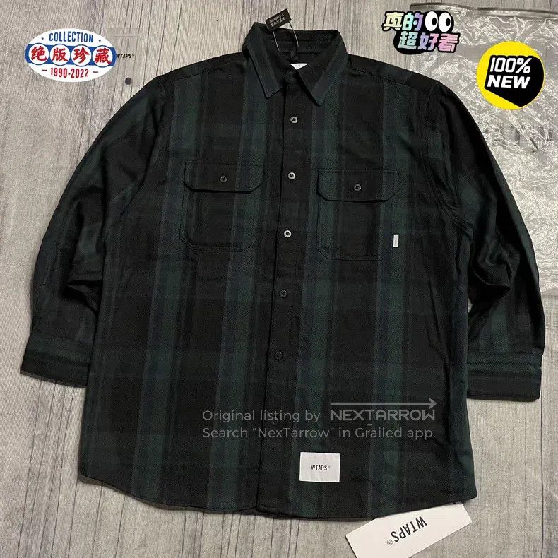 Wtaps Retro flannel plaid long-sleeve shirt