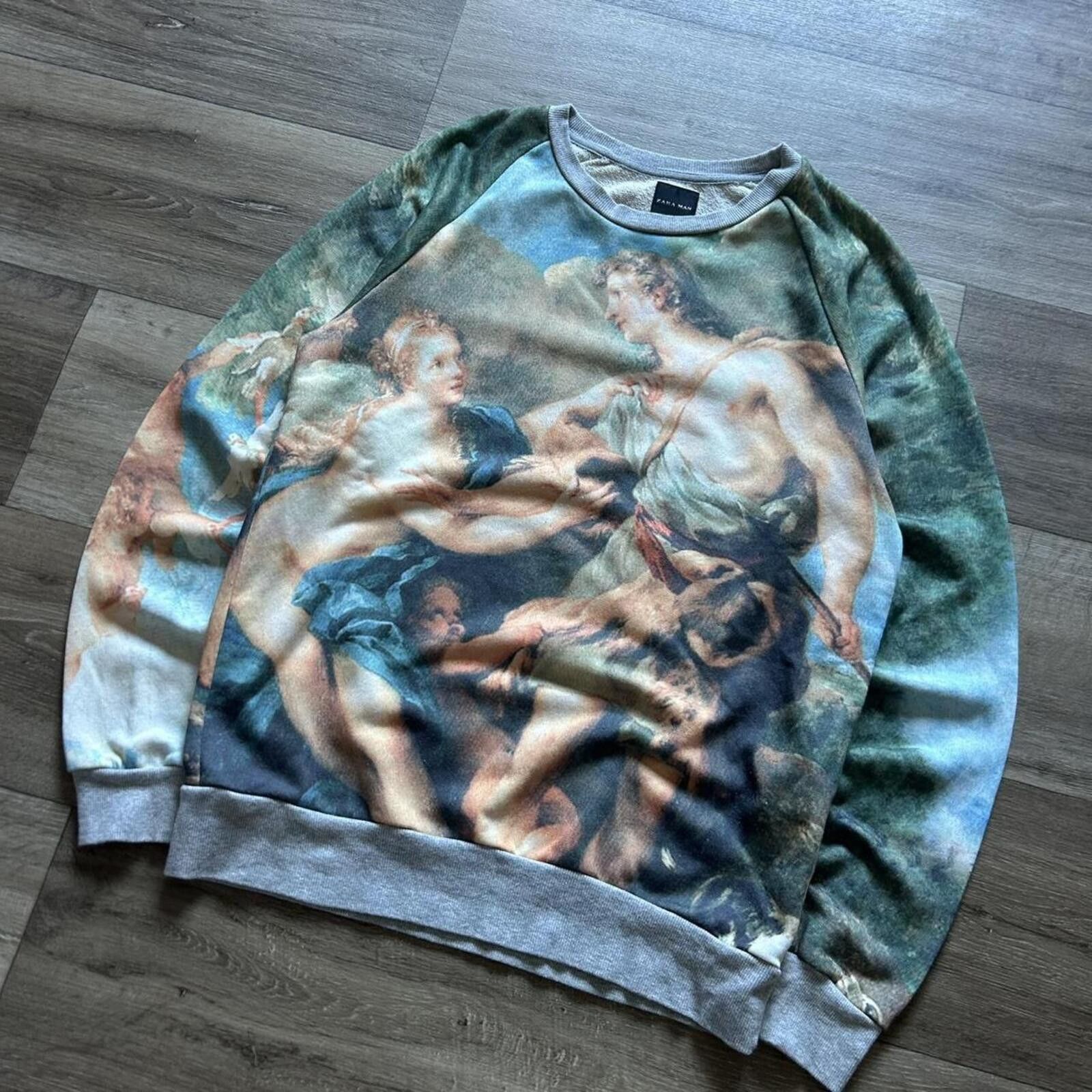 Zara Zara Man multicoloured art painting sweatshirt Size L Size US L / EU 52-54 / 3 - 2 Thumbnail