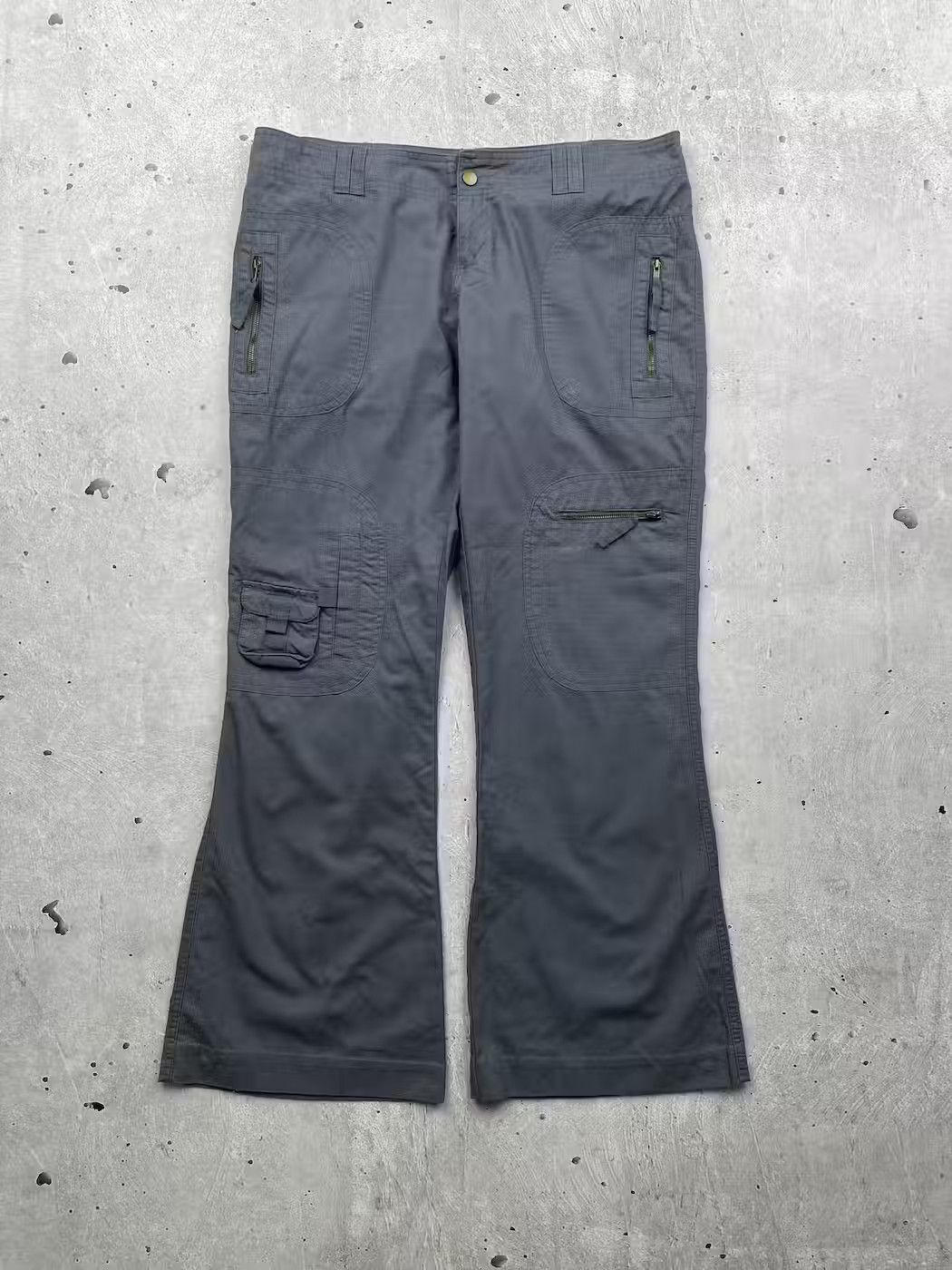 Vintage Flare Cargo Zipped Pants