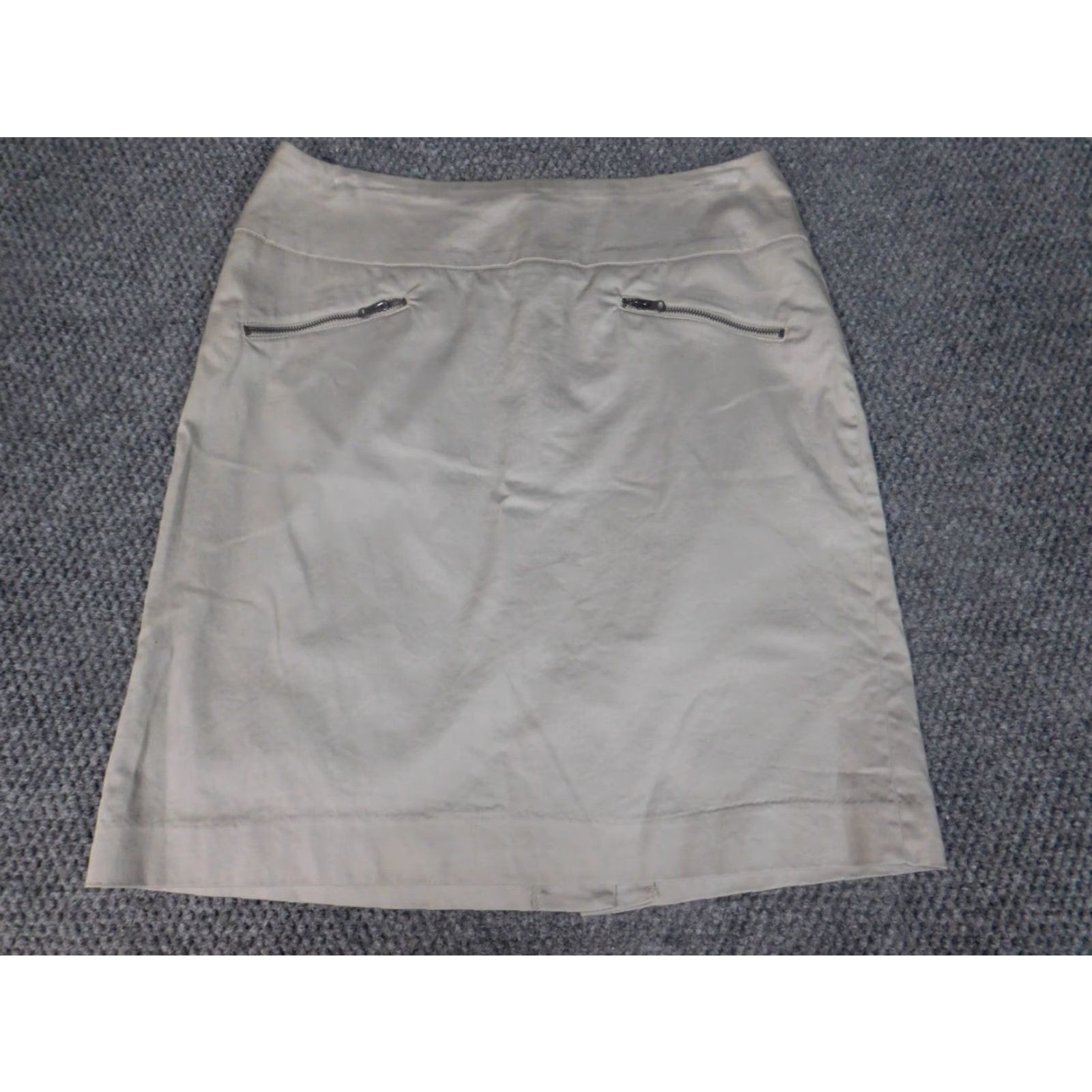 Sandro Sandro Womens Skirt 4 Gray Zip A-Line Knee Length Cotton Knit Zipper Lined Regular Midi? Size 27" / US 4 / IT 40 - 2 Thumbnail