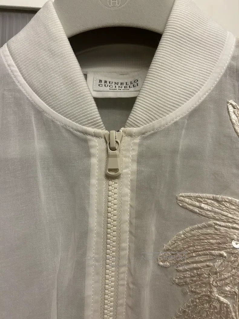 Brunello Cucinelli Brunello Cucinelli Suit Jacket Linen Beige Beaded Luxury E Size XS / US 0-2 / IT 36-38 - 5 Thumbnail