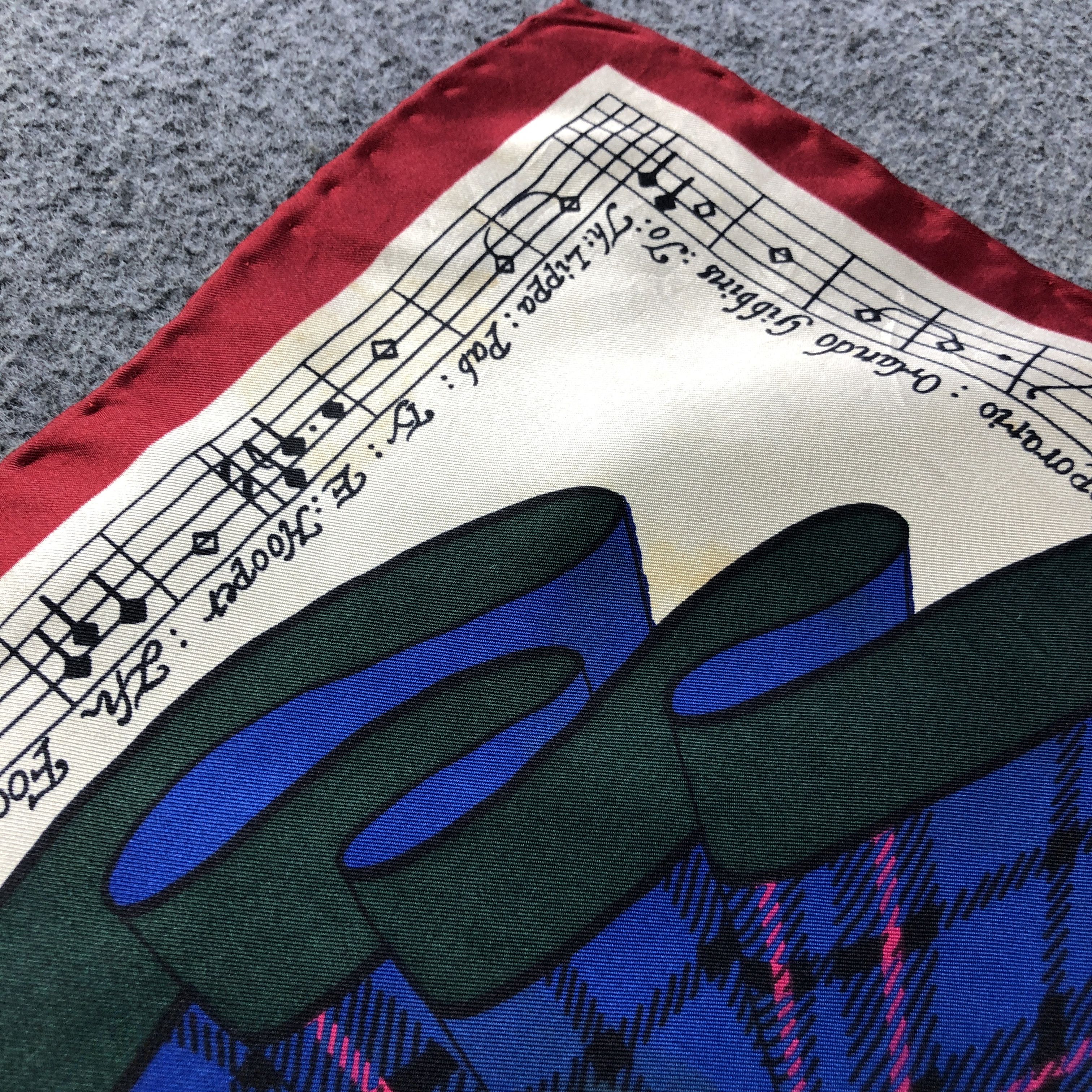Japanese Brand Luxury Music Silk Scarf M1193 Size ONE SIZE - 20 Thumbnail