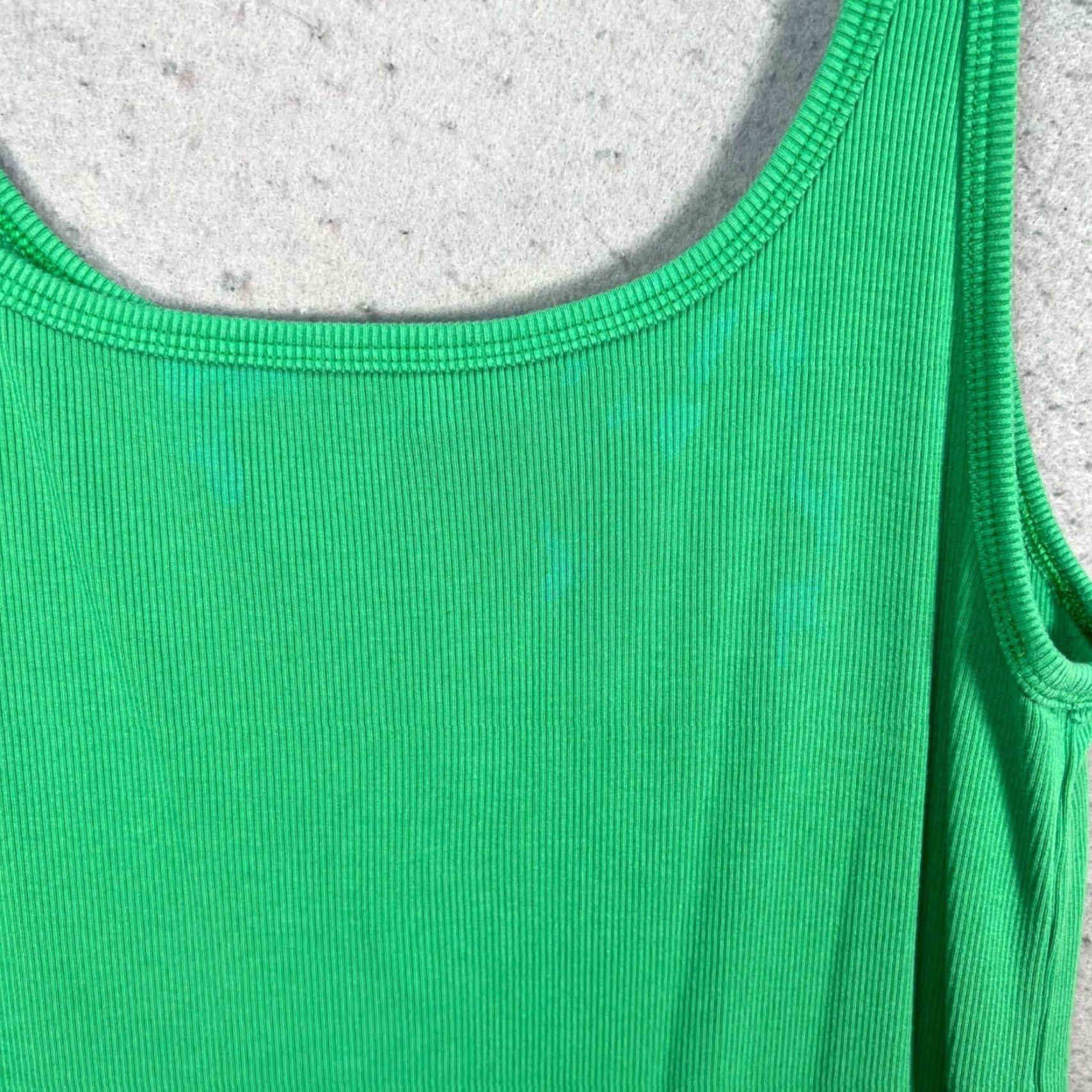 Vintage Wilfred Free Womens Tank Dress L Green Midi Sleeveless Tencel Blend Modal Ribbed Casual Spring Summer Dress Size L / US 10 / IT 46 - 6 Thumbnail