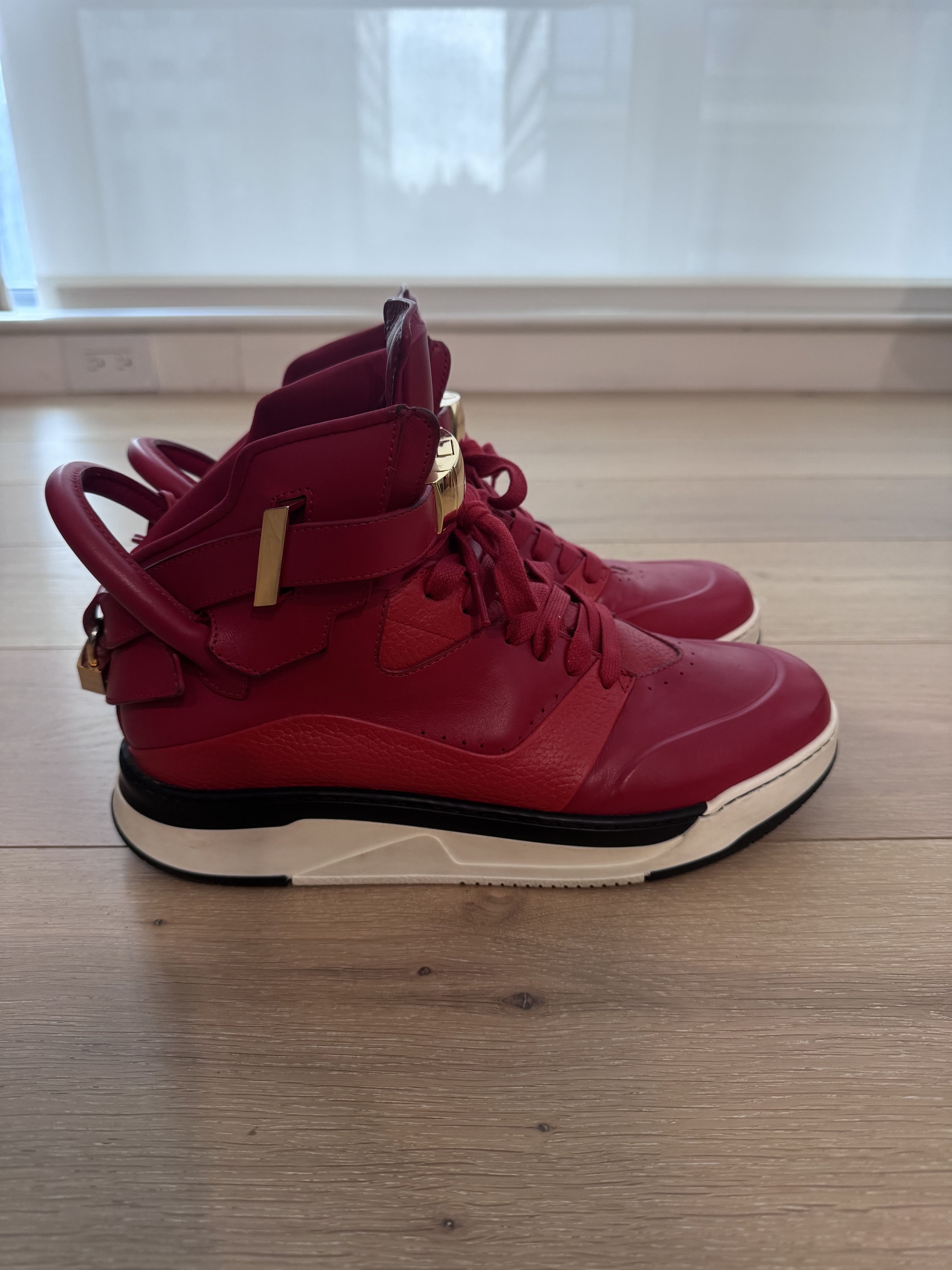Buscemi Buscemi B Court Red High Top Red Sneaker US 10 Size US 10 / EU 43 - 5 Thumbnail