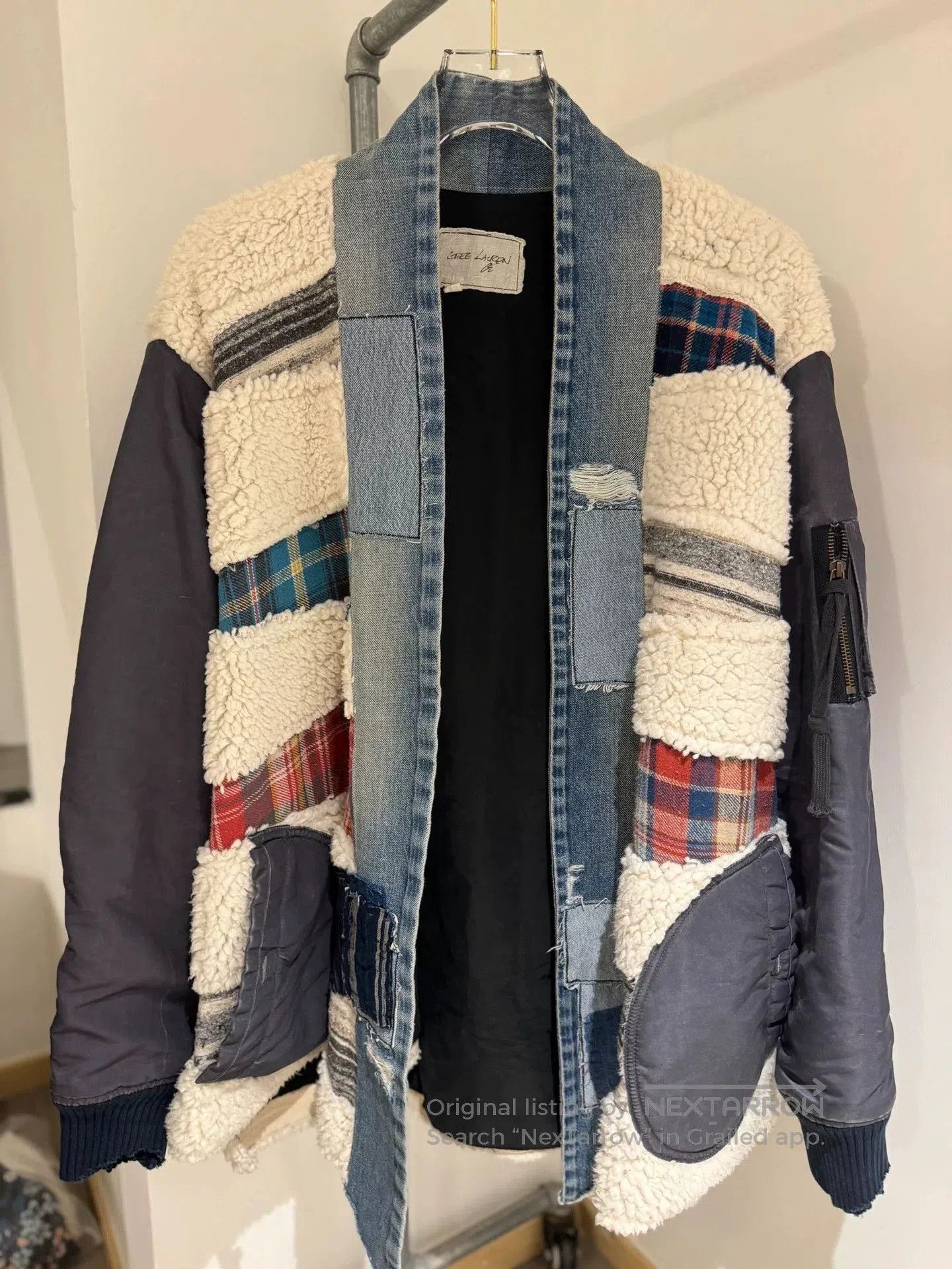greg lauren patchwork robe coat.