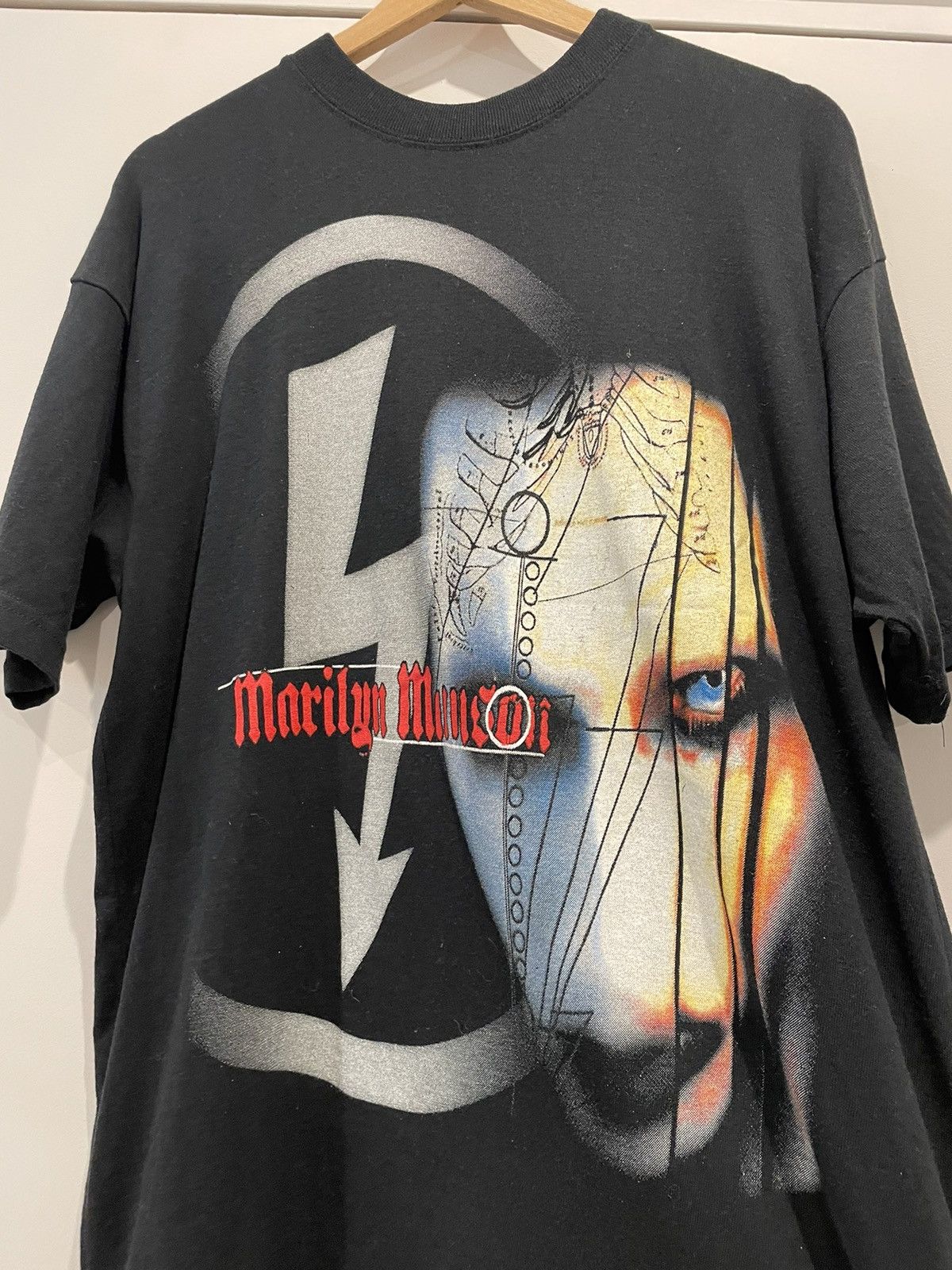 Band Tees × Vintage 1990s Marilyn Manson Tee Size US XL / EU 56 / 4 - 2 Thumbnail