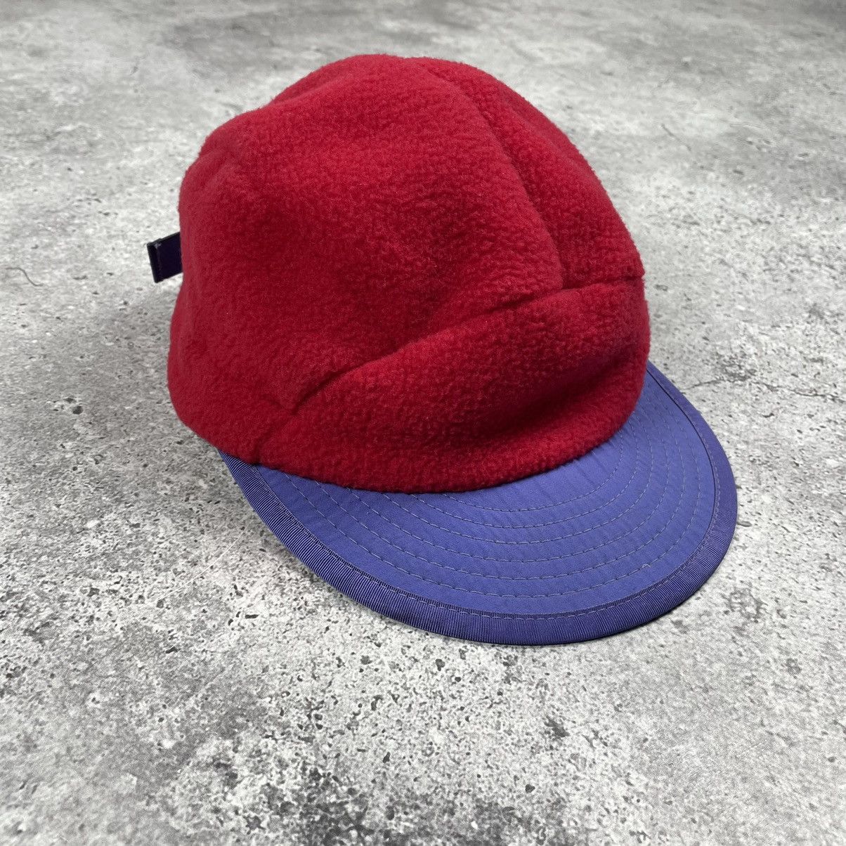 Patagonia 90s Synchilla Fleece Duck Bill Hat Red Patagonia Duckbill Hat Vintage 90s Synchilla Fleece Earflap  main image 4