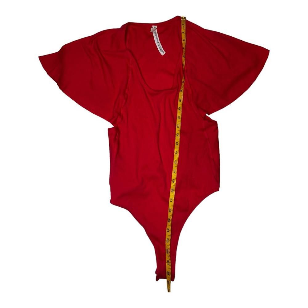 Free People Free People l Red Byron Ribbed Bodysuit Size Large Size L / US 10 / IT 46 - 5 Thumbnail