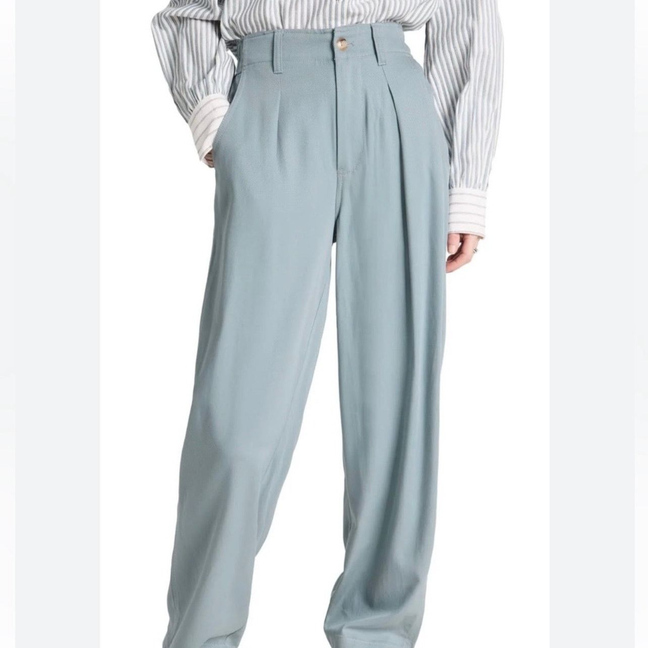 Madewell Madewell The Neale Straight Leg Trousers Drapeweave Size 28" / US 6 / IT 42 - 1 Thumbnail