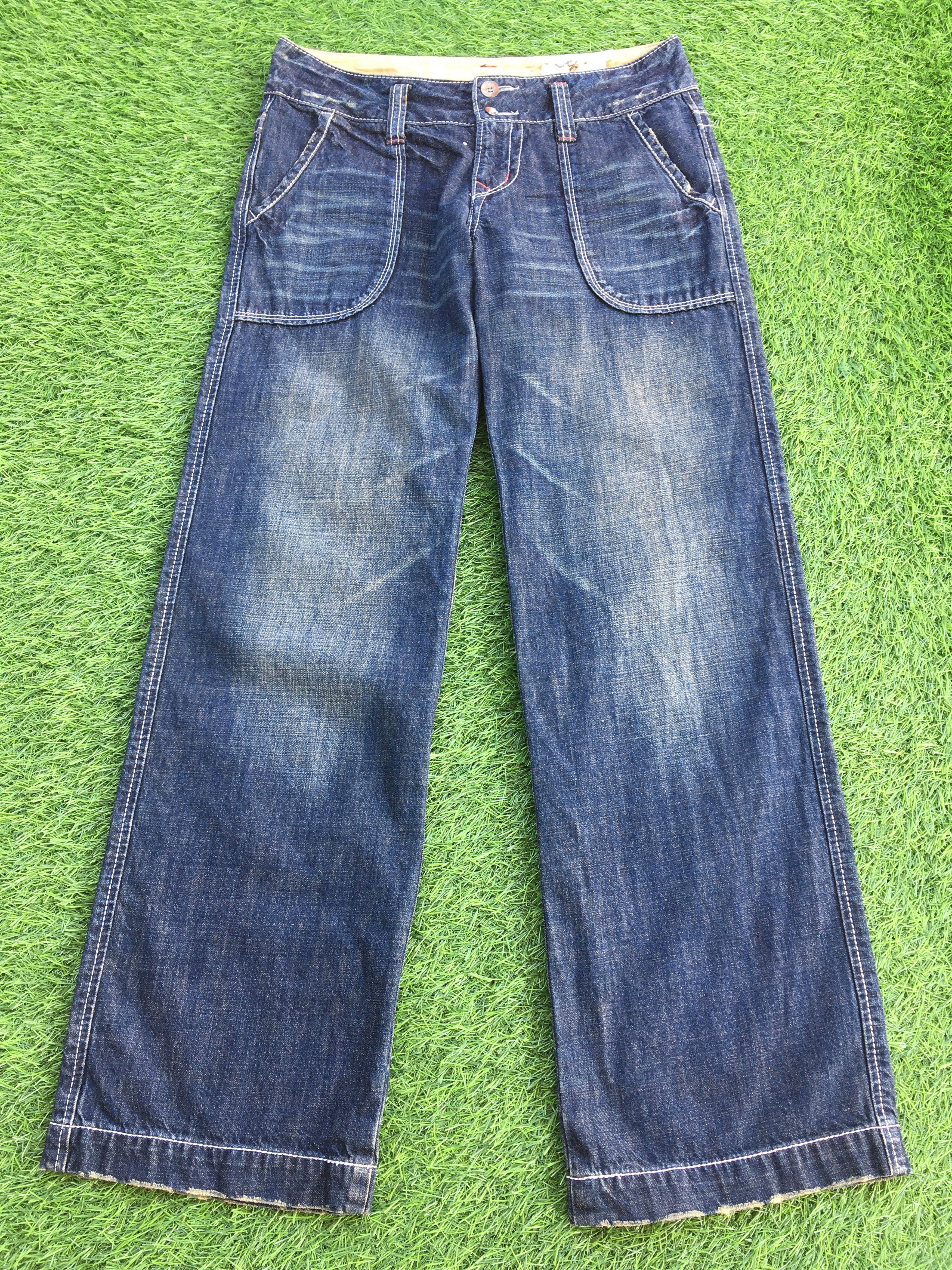Japanese Brand WIDE LEG Low rise Carpenter Jeans D-1211 Size 27" / US 4 / IT 40 - 1 Thumbnail