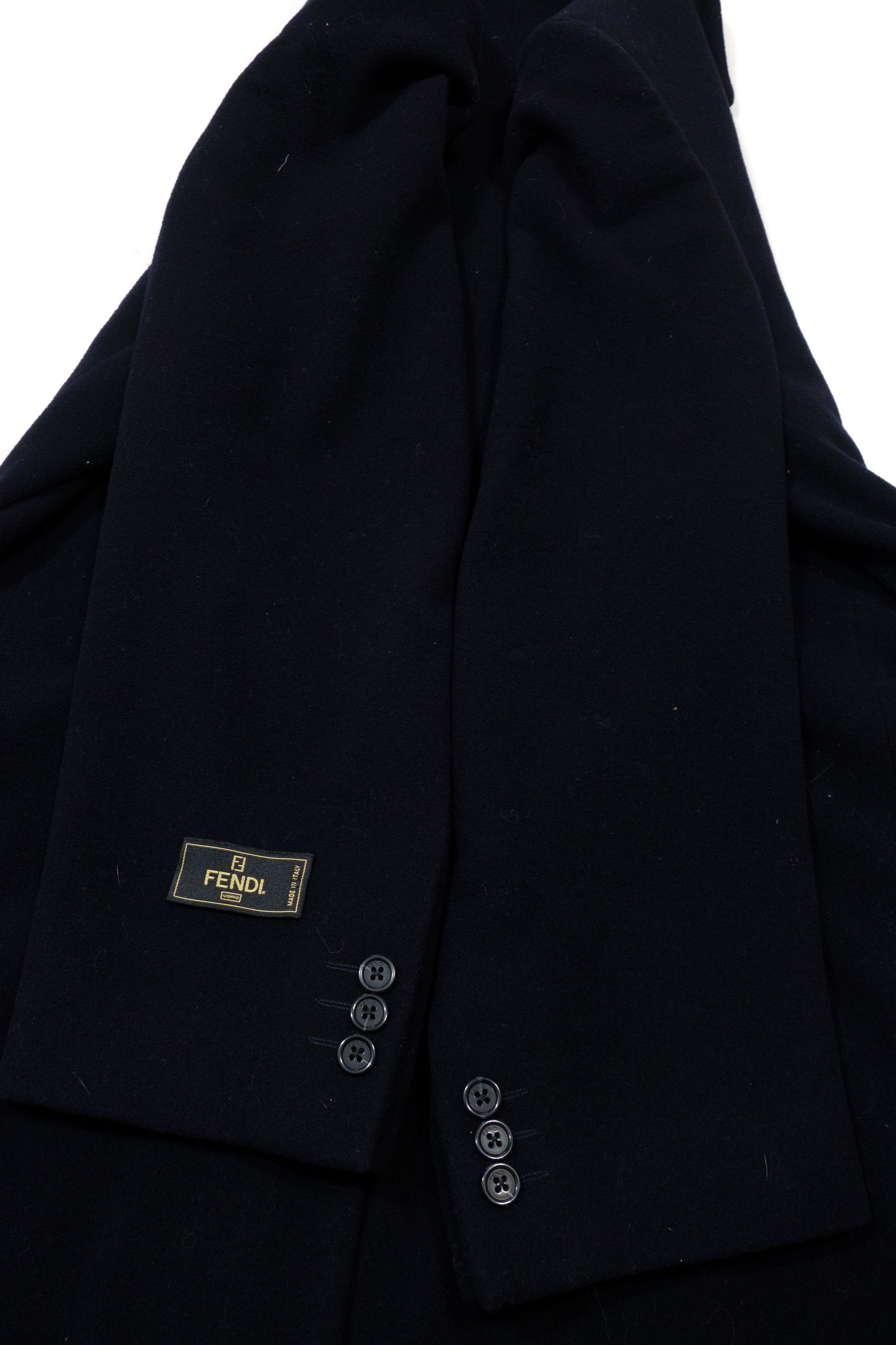 Fendi 90s 100% Virgin Wool Overcoat Made in Italy Size US XL / EU 56 / 4 - 7 Thumbnail