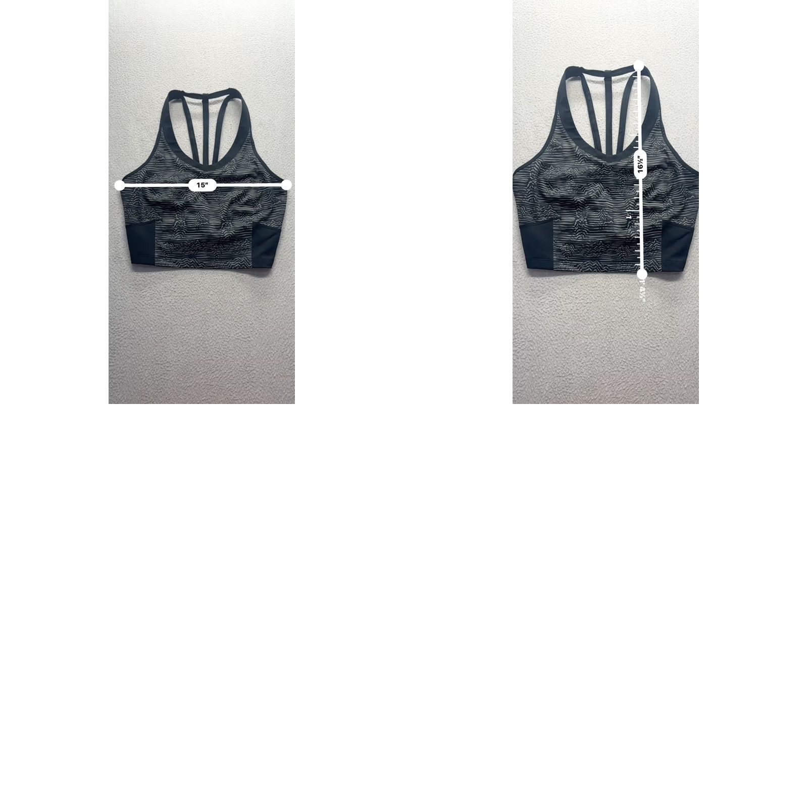 Mountain Hardwear Mountain Hardwear Sports Bra M Black Striped Racerback Medium Support Womens Size ONE SIZE - 8 Thumbnail
