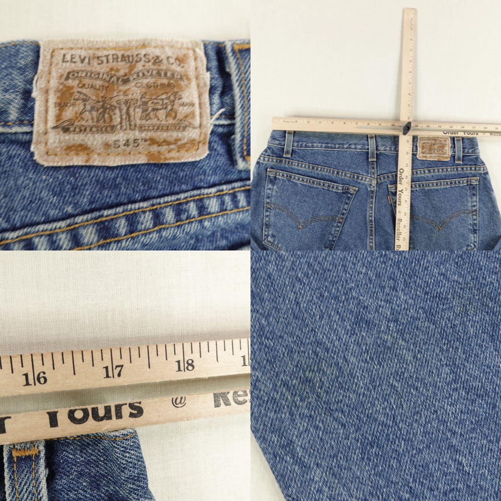 Levi's VINTAGE Levi's Jeans Mens 38x32 Blue Denim 545 Loose Fit Relaxed Y2KBrown Tab 545 Levi's 500 Series Mens Jeans Size US 35 - 8 Thumbnail