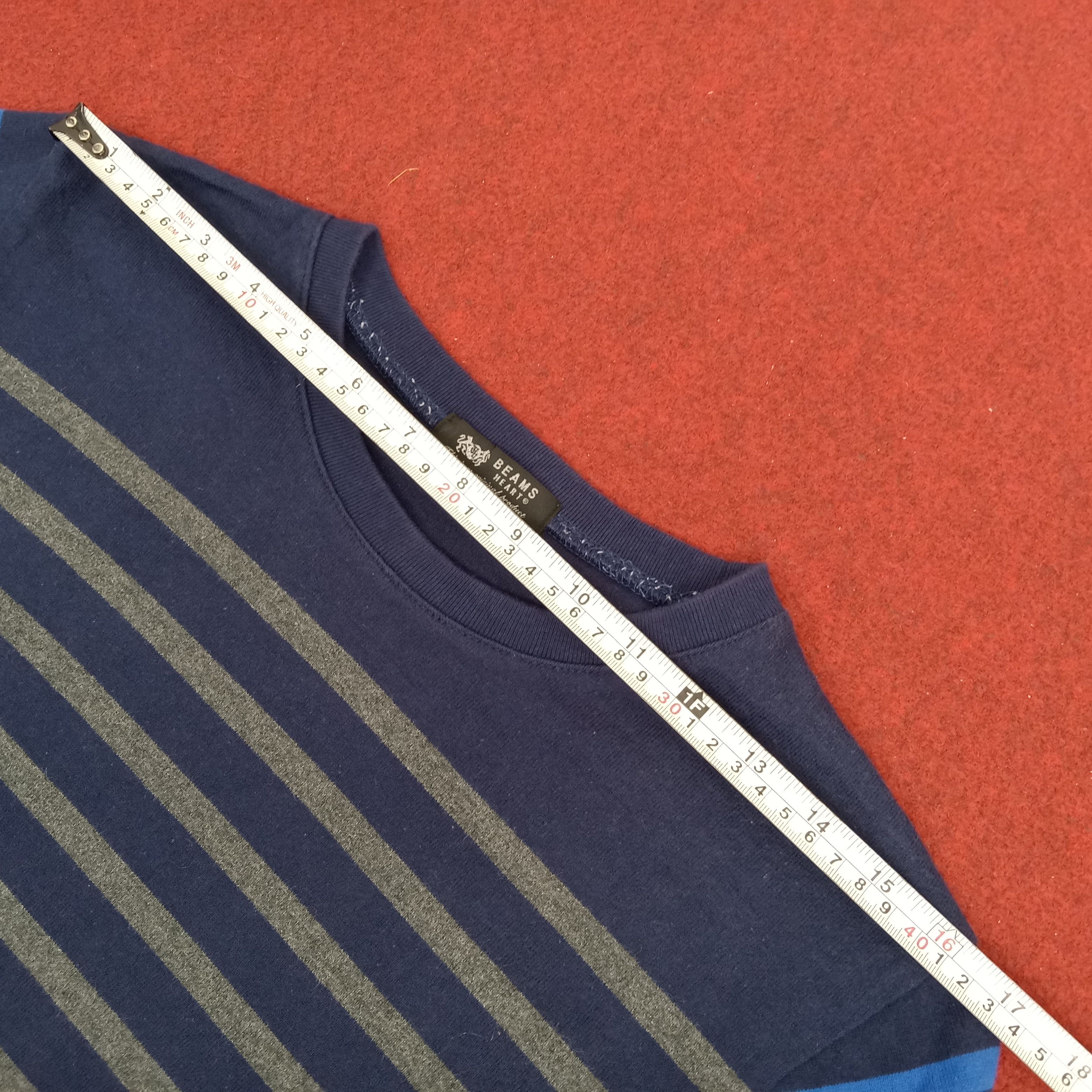 Beams Plus × Vintage Beams Japanese Brand Streetwear Style Stripes Design Tshirt Size US M / EU 48-50 / 2 - 12 Thumbnail