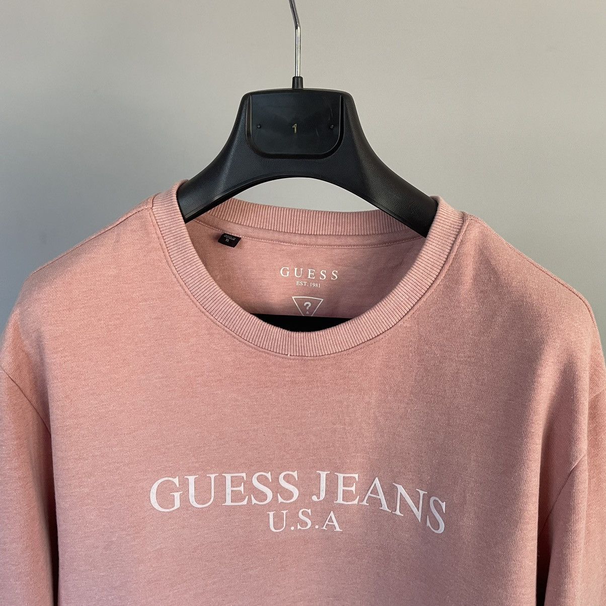 Guess × Vintage Y2K Guess Baby Pink Crewneck Sweatshirt Size US M / EU 48-50 / 2 - 4 Thumbnail