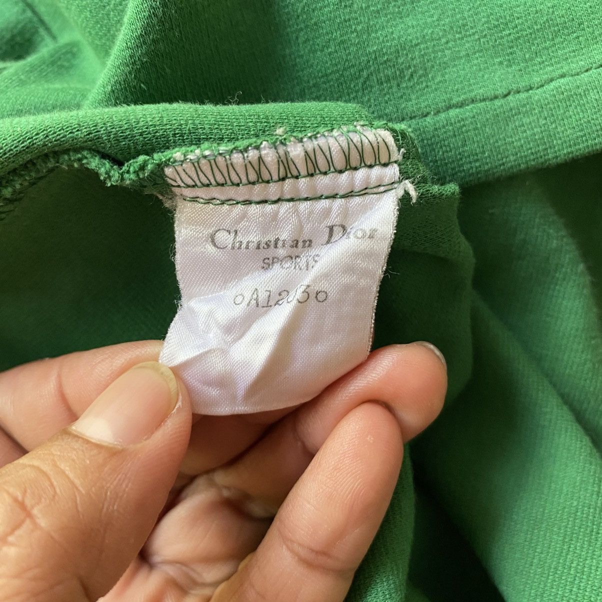 Dior Christian Dior Green Long Sleeve Back-Snap Top with Logo Size M / US 6-8 / IT 42-44 - 22 Thumbnail
