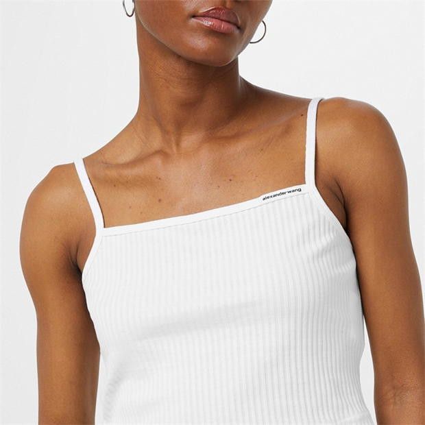 Alexander Wang o1g2r1mq0824 Ripped Cami Top in White Size M / US 6-8 / IT 42-44 - 3 Thumbnail