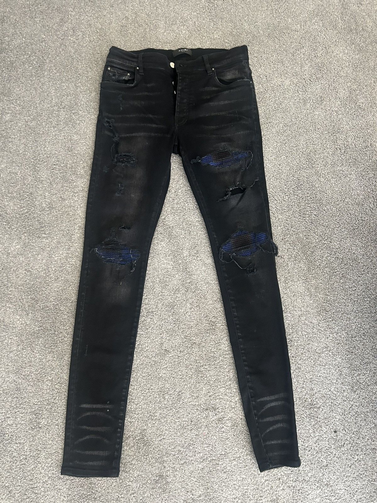 Amiri Black & Blue Mx1 Amiri Jeans Size US 32 / EU 48 - 1 Thumbnail