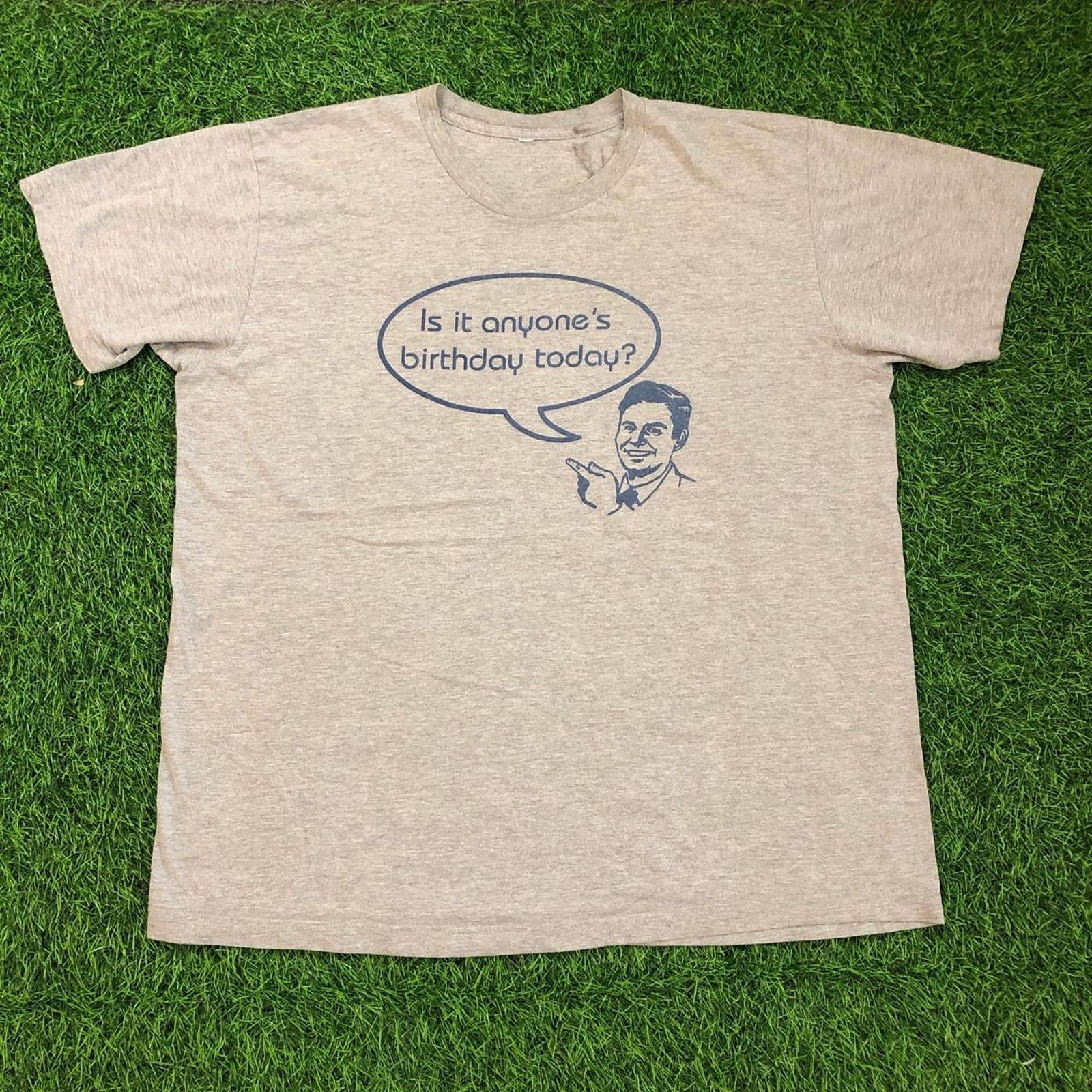 Other Grey ‘Is It Anyone’s Birthday Today?’ Graphic Tee Size US XL / EU 56 / 4 - 1 Thumbnail