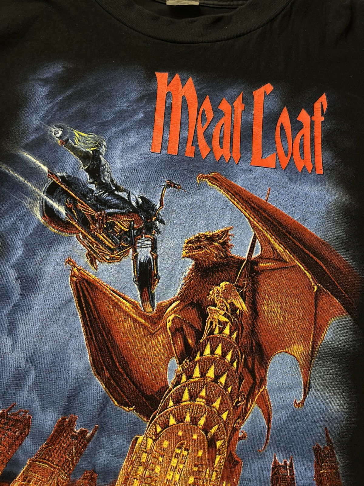 Band Tees Vintage 1993 Meat Loaf World Tour Long Sleeve T-Shirt Size US XL / EU 56 / 4 - 8 Thumbnail