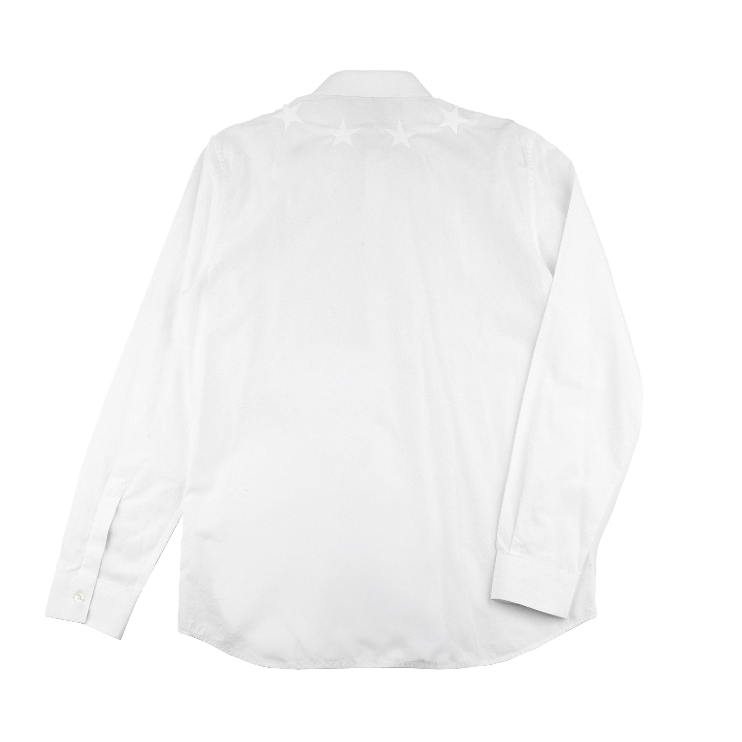 Givenchy Givenchy Paris Long Sleeve Stars Button Up White Shirt (M/L) Size US M / EU 48-50 / 2 - 4 Thumbnail