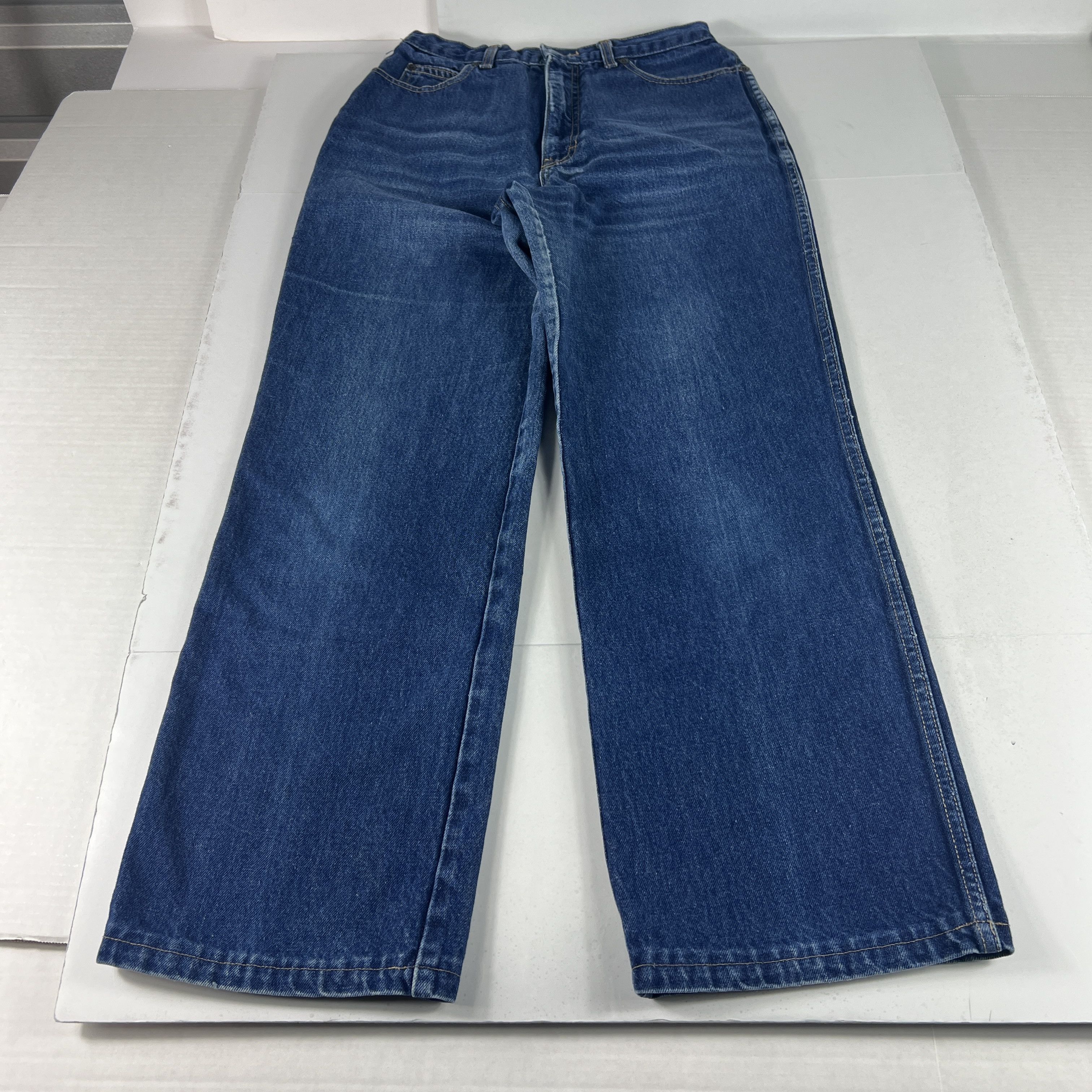 Calvin Klein VTG 80s Calvin Klein Jeans High Rise Straight Blue Denim Size 28" / US 6 / IT 42 - 1 Thumbnail