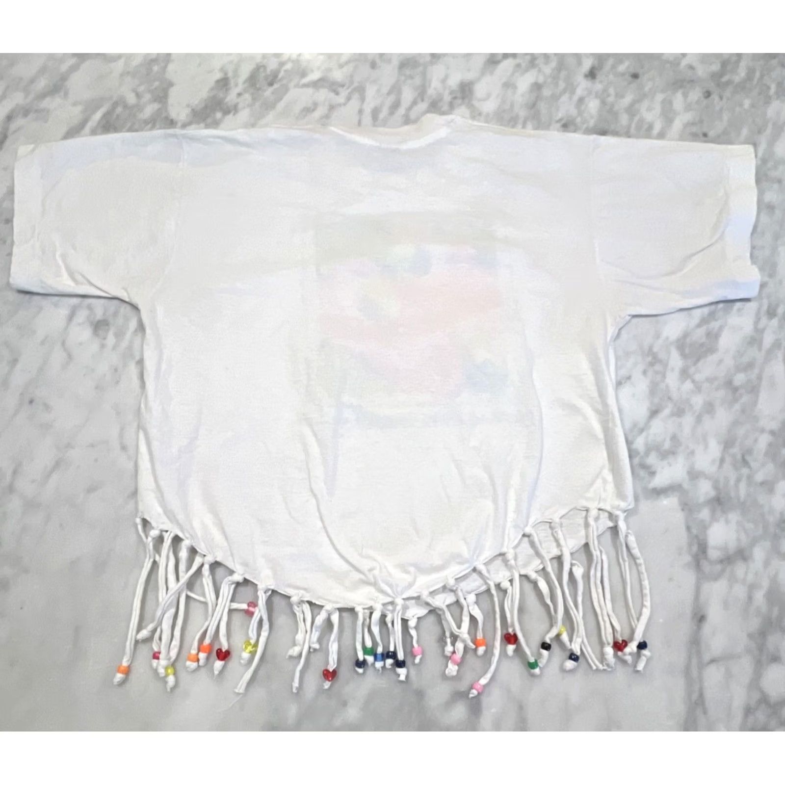 Vintage VINTAGE St Maarten T Shirt M Fringe Beaded Neon Parrots Single Stitch Women’s Size M / US 6-8 / IT 42-44 - 6 Thumbnail