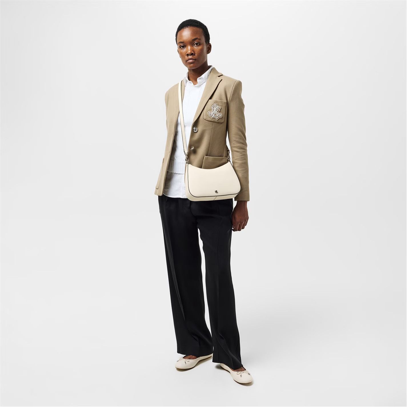 Lauren Ralph Lauren o1g2r1mq0825 Size: OS / Danni Leather Shoulder Bag White Size ONE SIZE - 4 Thumbnail