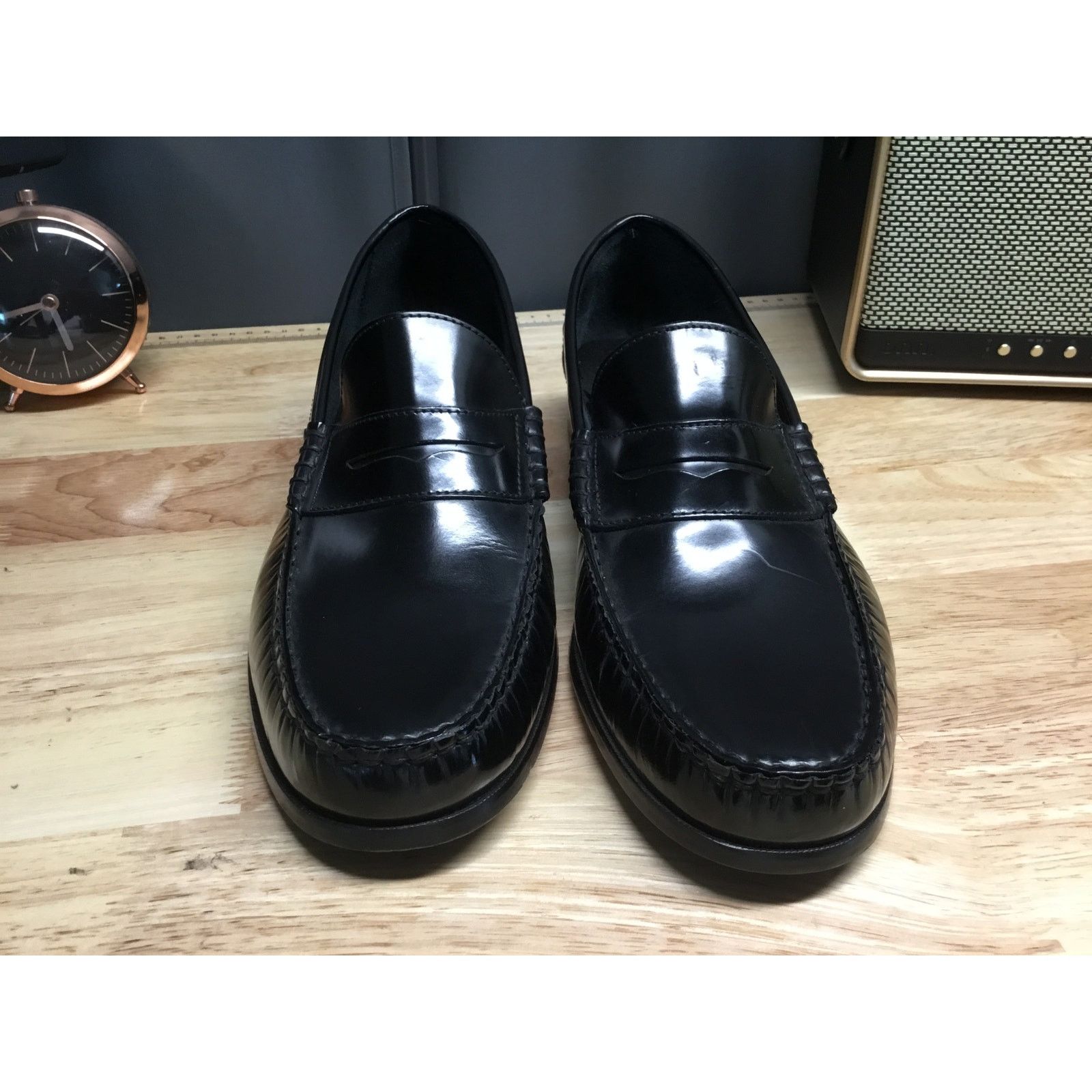 Florsheim Penny Loafers Men's 11 Black Leather Dress Shoes