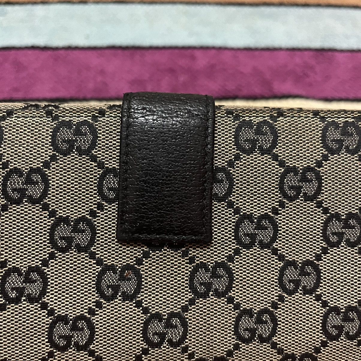 Gucci × Vintage Authentic Vintage Gucci Flap GG Monogram Long Wallet Size ONE SIZE - 5 Thumbnail