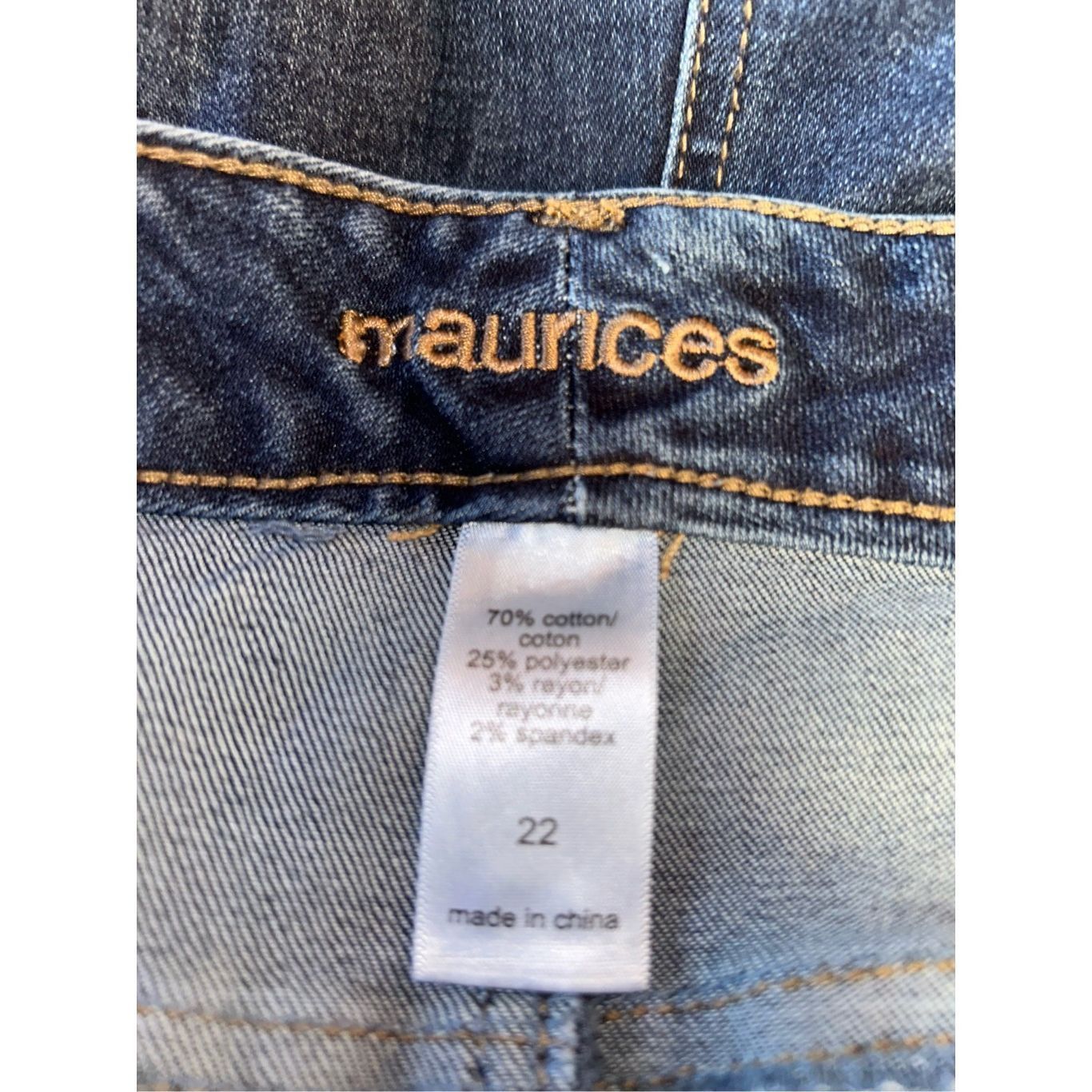 Other Maurices Jeans Women's 22 Straight Destroyed Cotton Blend Size 30" / US 8 / IT 44 - 3 Thumbnail