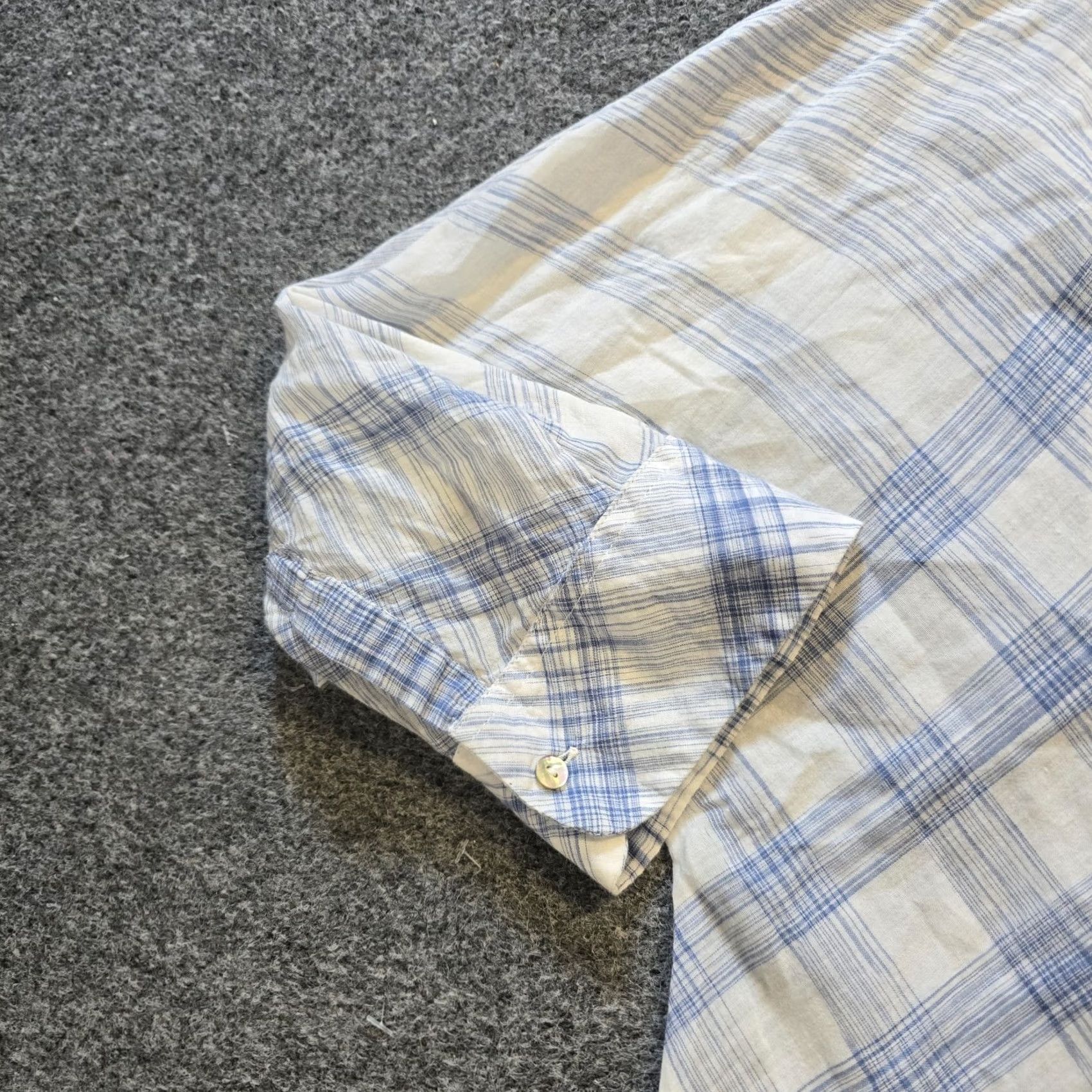 Vintage Sundance Top Womens Size Small Petite White Blue Plaid Popover Casual Capsule Blouse Size S / US 4 / IT 40 - 4 Thumbnail