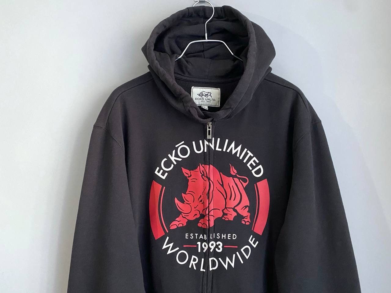 Ecko Unltd. Ecko Unlimited Worldwide Y2K Full Zip Black Hoodie, Size L Size US L / EU 52-54 / 3 - 5 Thumbnail