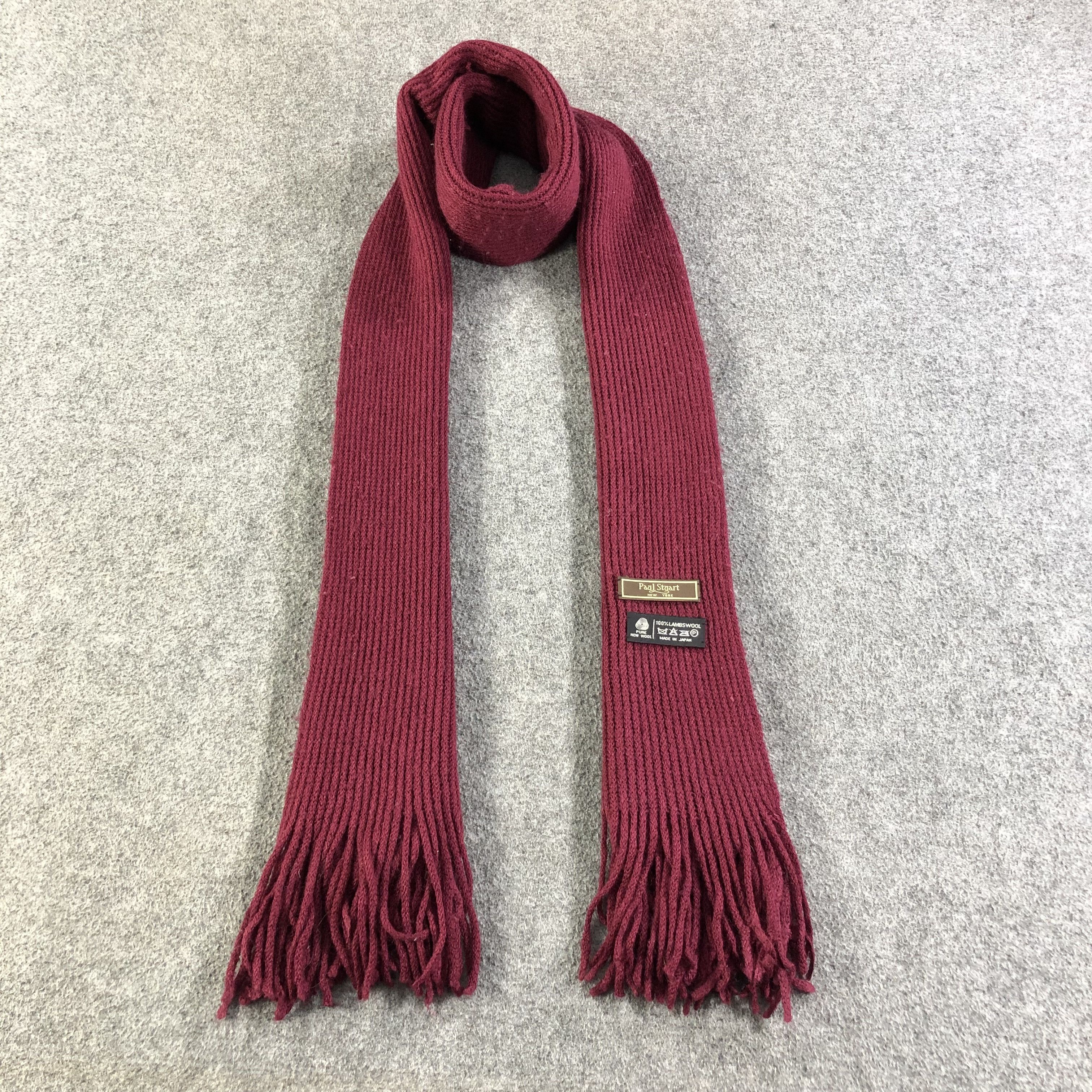 Paul Stuart Paul Stuart Knit Wool Scarf Muffler V1327 Size ONE SIZE - 1 Thumbnail