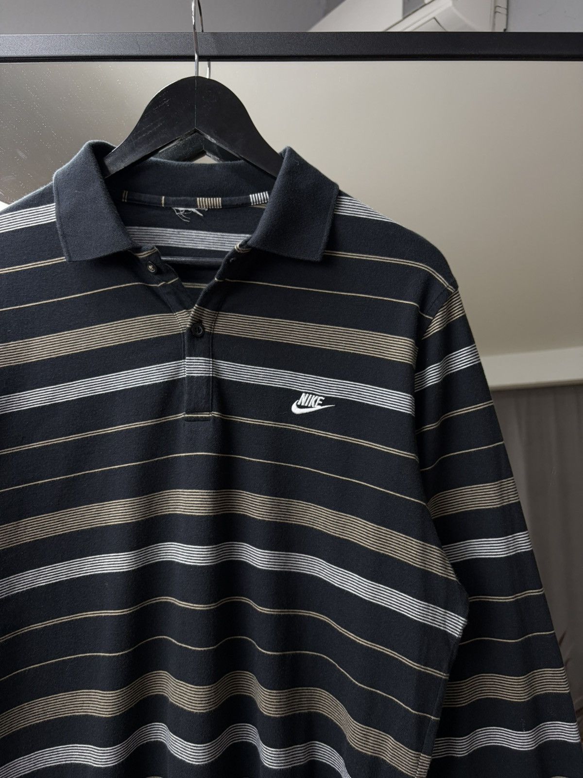 Nike Vintage Y2K Nike Polo Rugby Long Sleeve Striped Jersey Size US M / EU 48-50 / 2 - 4 Thumbnail
