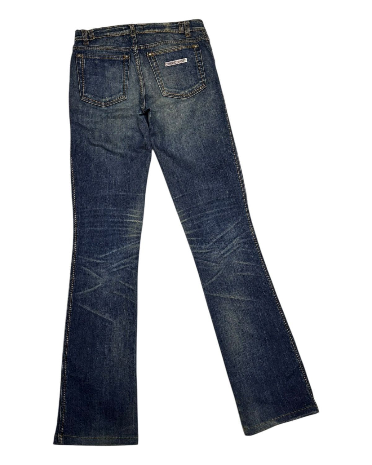 Just Cavalli × Roberto Cavalli ROBERTO CAVALLI LEOPARD DISTRESSED FLARE JEANS Size 29" - 4 Thumbnail
